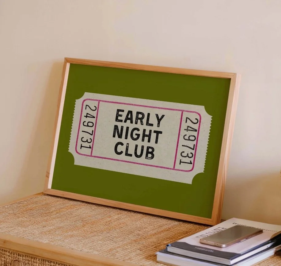 Dandy Prints - Early Night Club Retro Ticket A3 Print