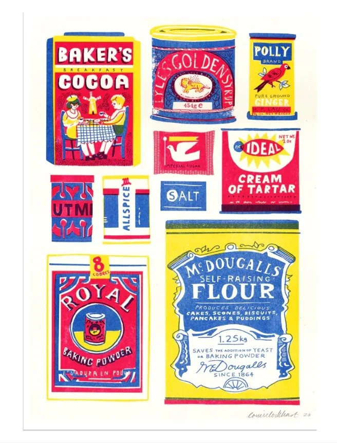 Printed Peanut - Baking Collection A3 Risograph Print