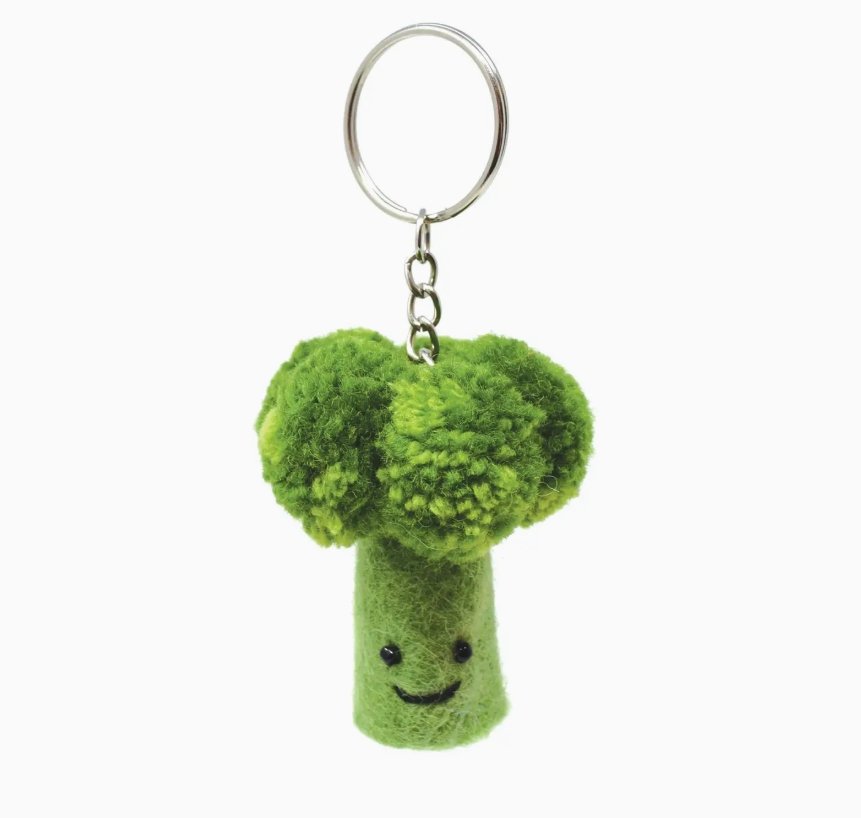 Felt Keychain - Broccoli Felt Keyring