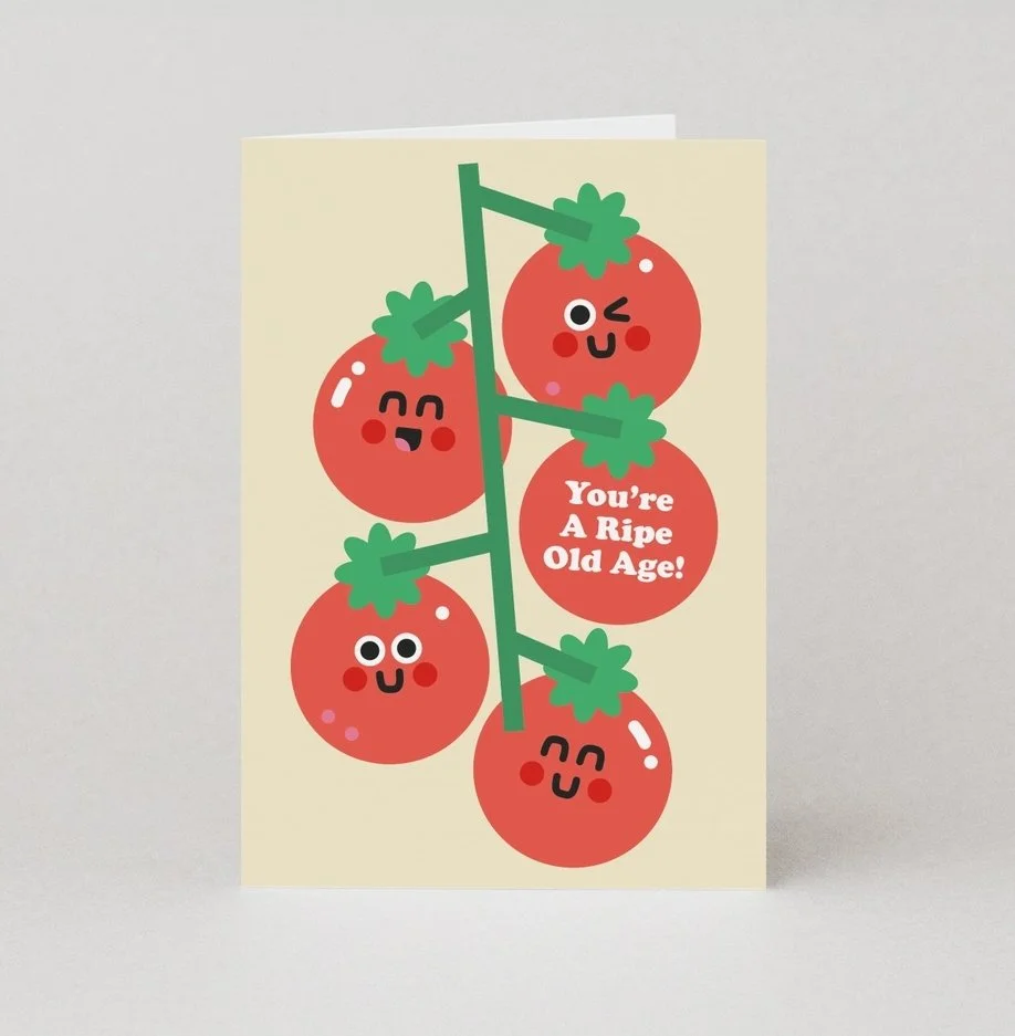 Your A Ripe Old Age Tomato Birthday Card - Studio Boketto