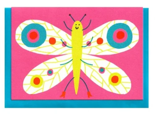 Printed Peanut Happy Butterfly Card
