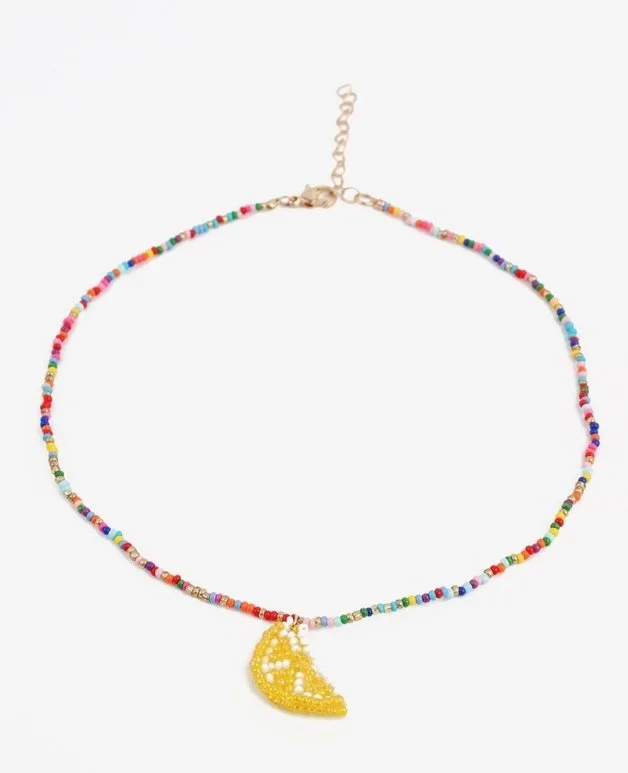 My Doris - Lemon Beaded Fruit Necklace