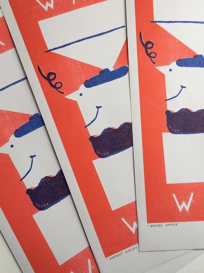 Wakey Wakey Risograph Print- A3 Print - Max Machen