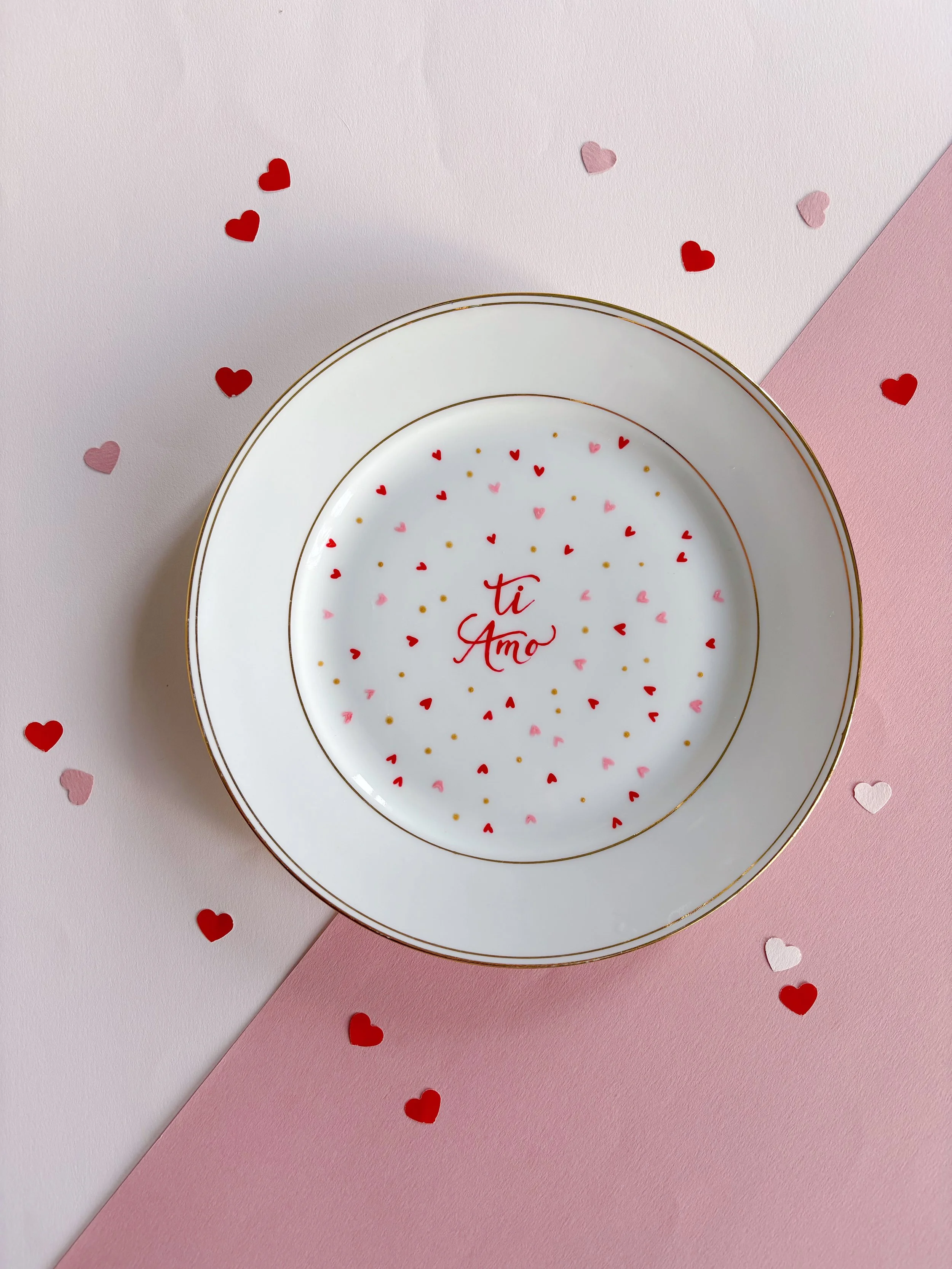 Piattino dolce "Ti Amo" - decoro 2