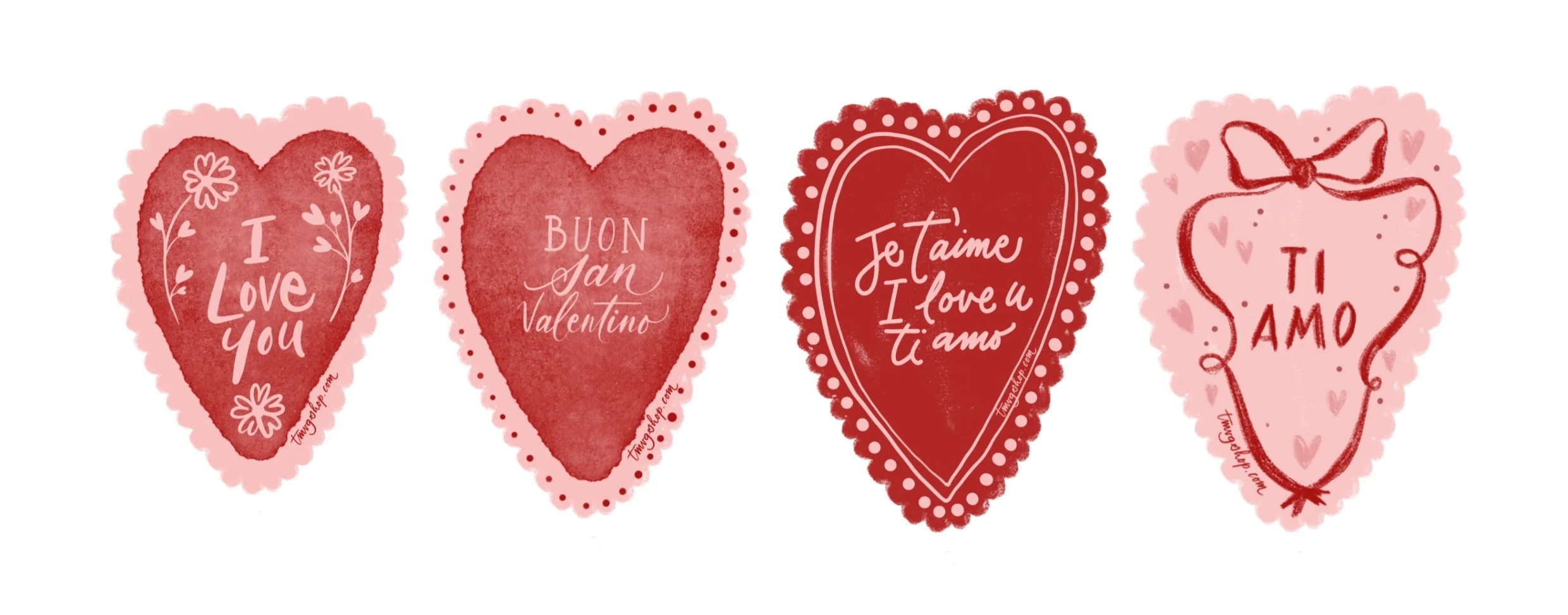 Scarica il pdf stampabile di San Valentino, cuori e biglietti per diffondere le parole d'Amore!