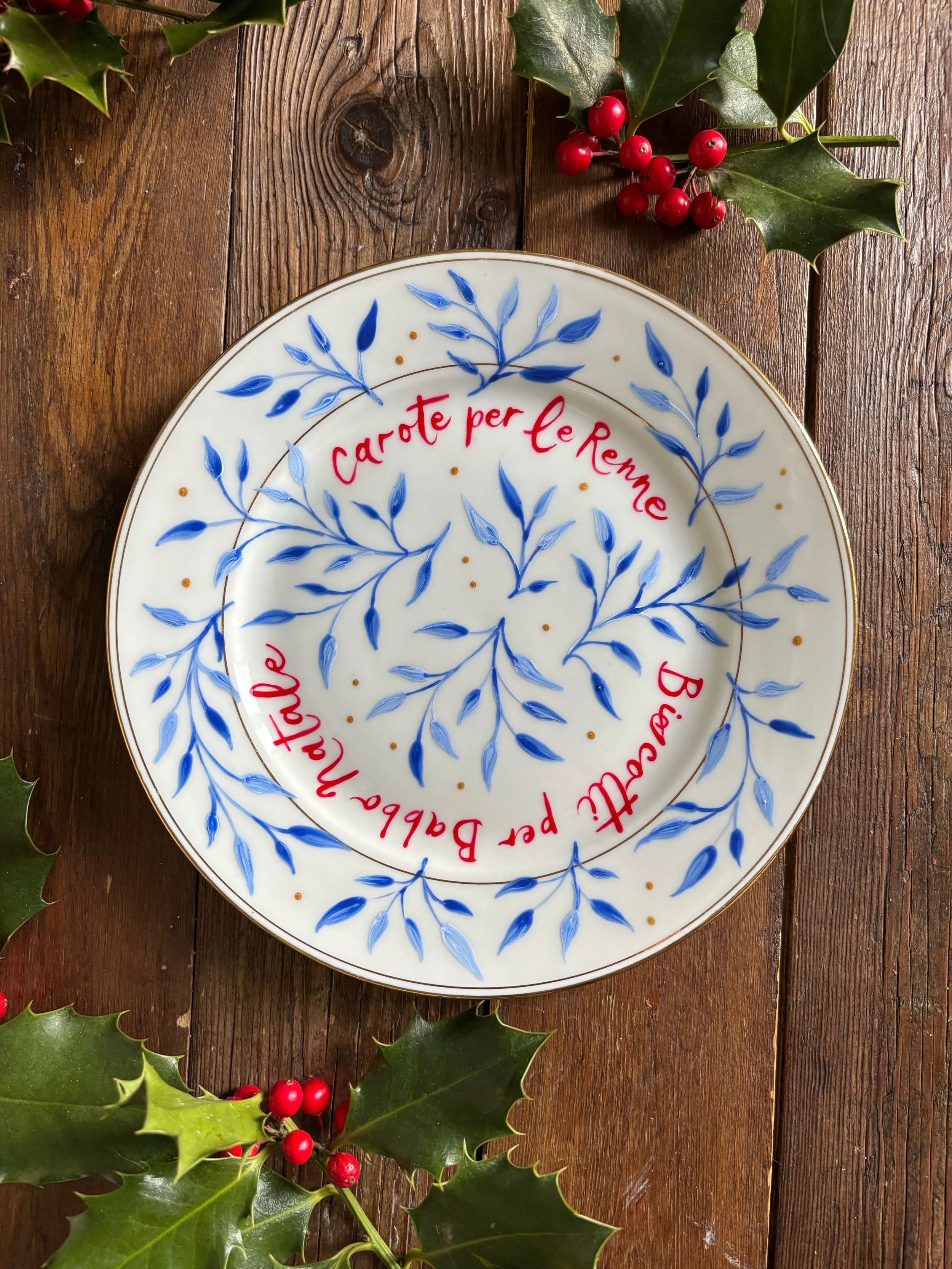 Piatto dolce per Babbo Natale - decoro 55