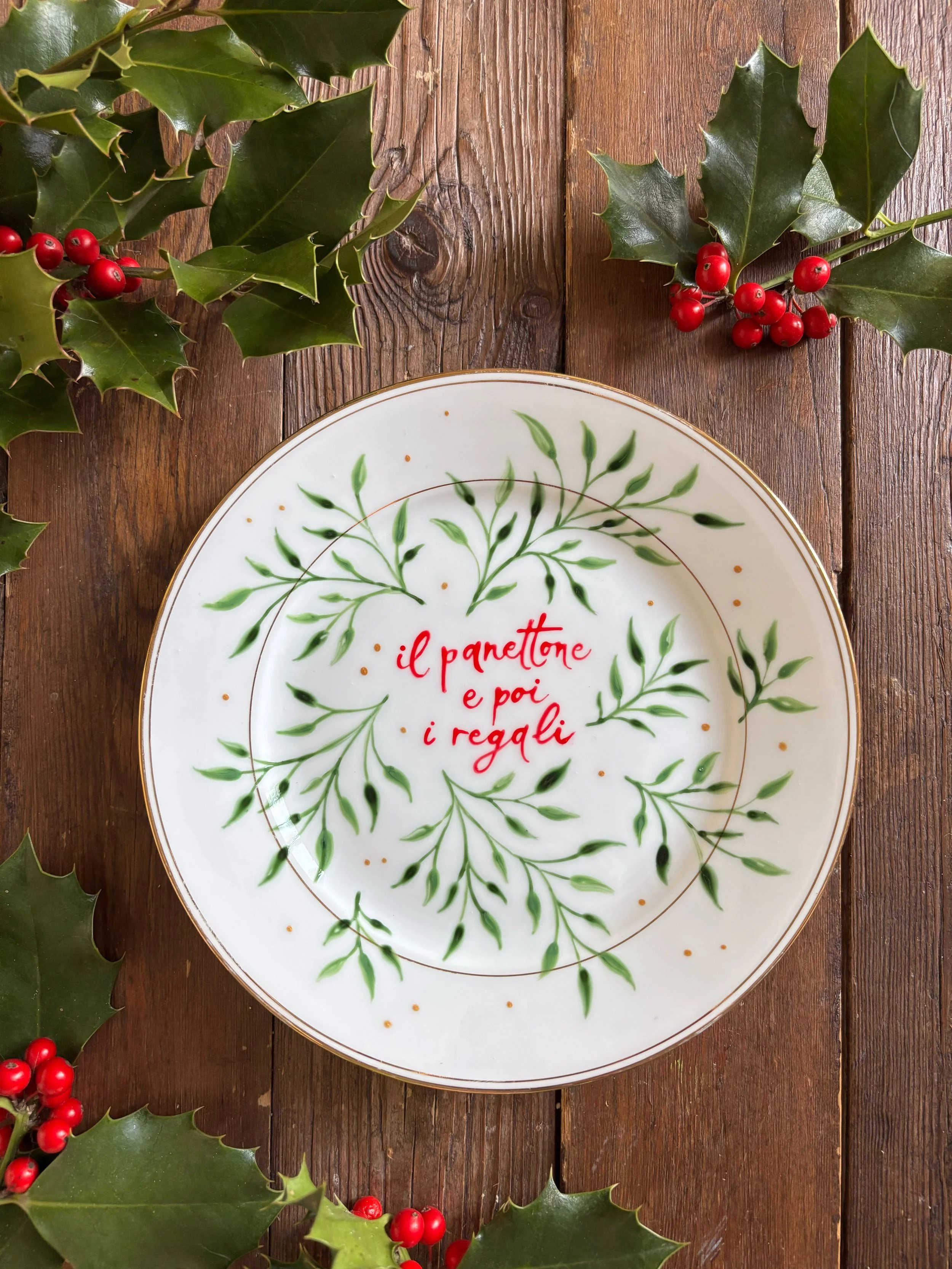 Piatto dolce Panettone - decoro 62