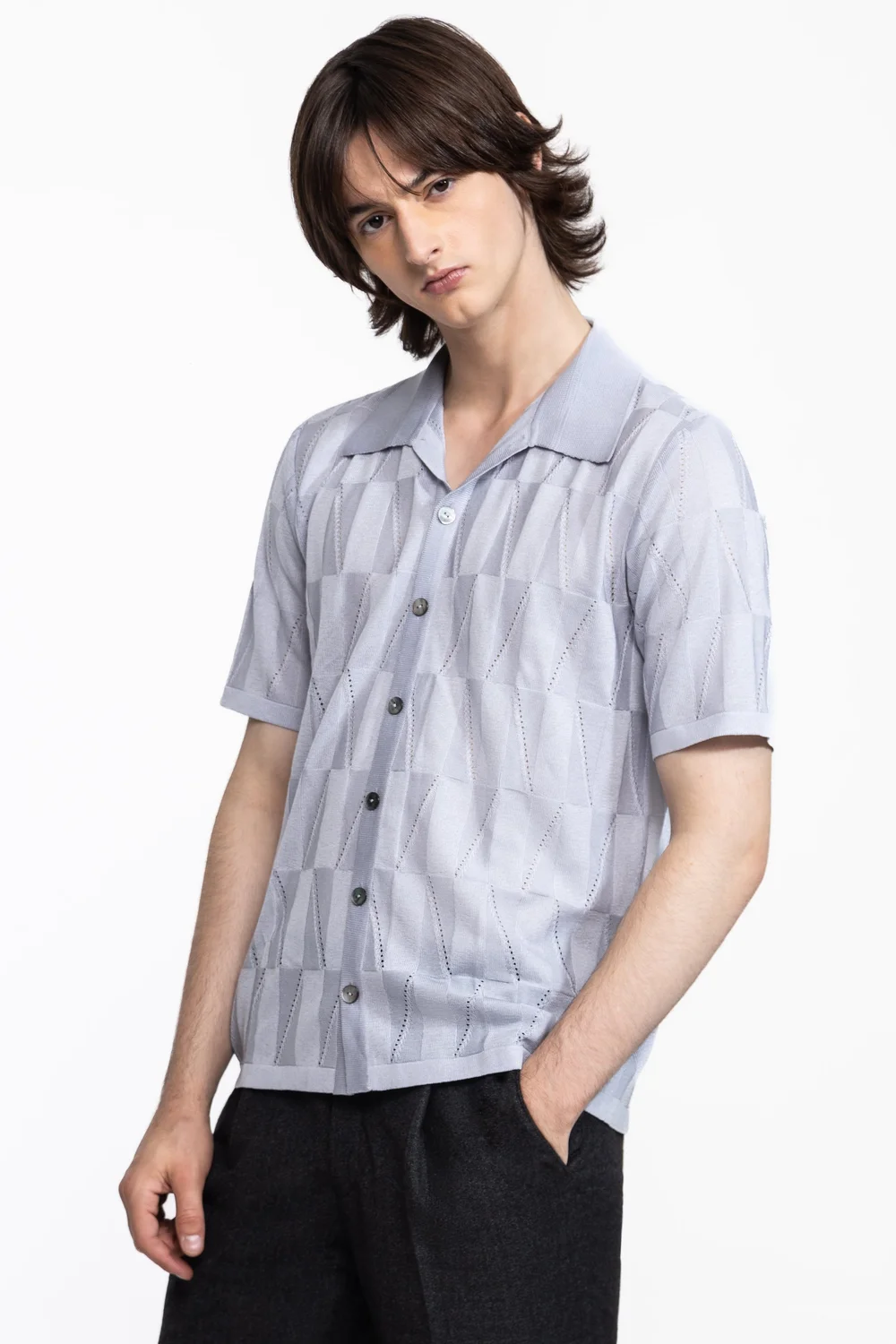 japanese knit dress shirt Japanese White Performance Knit Dress Shirt Shirt