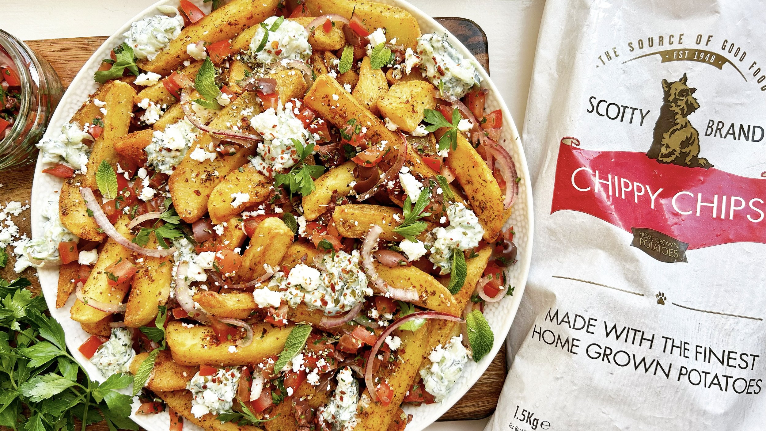 greek loaded fries