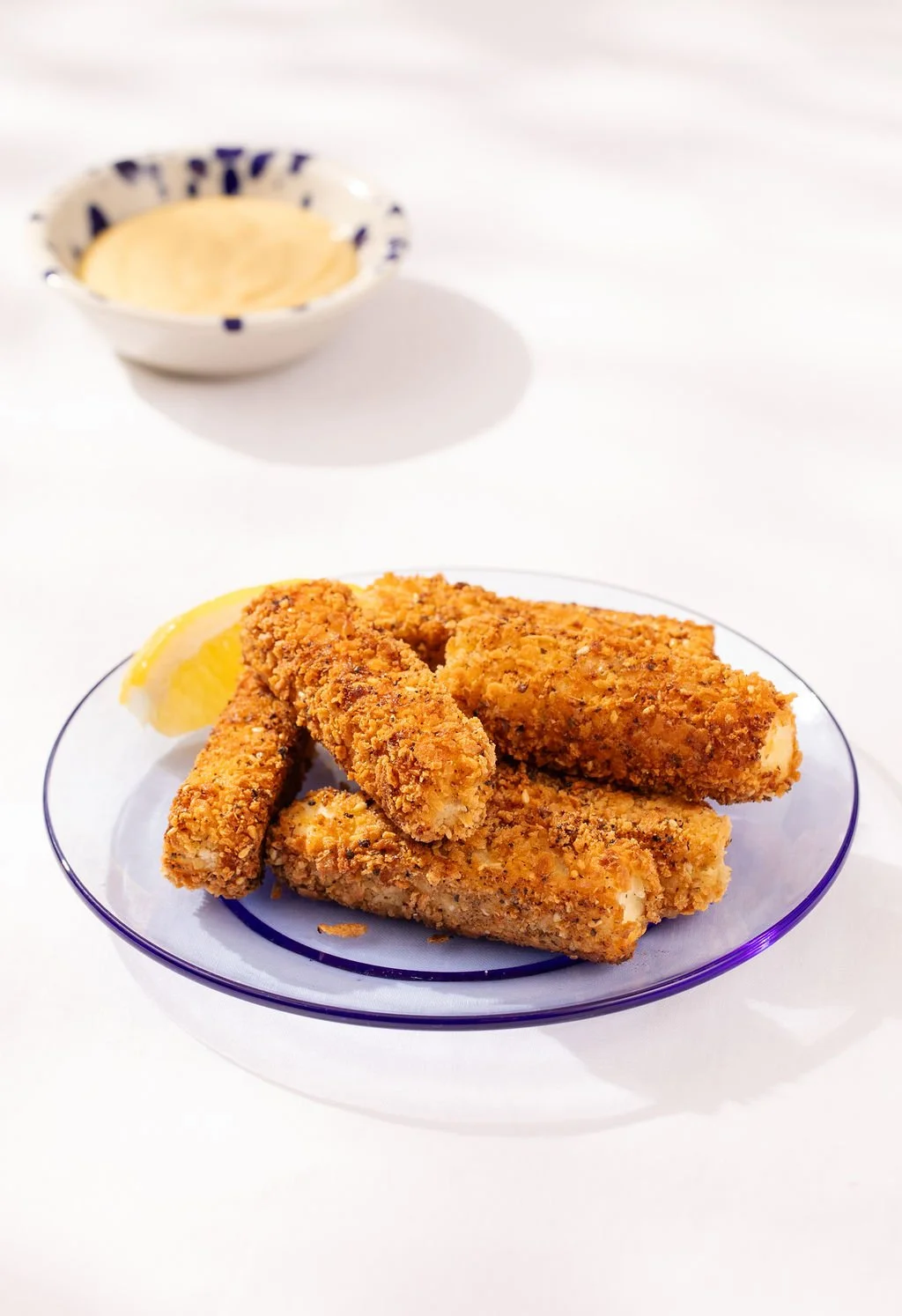 crispy halloumi sticks with tahini