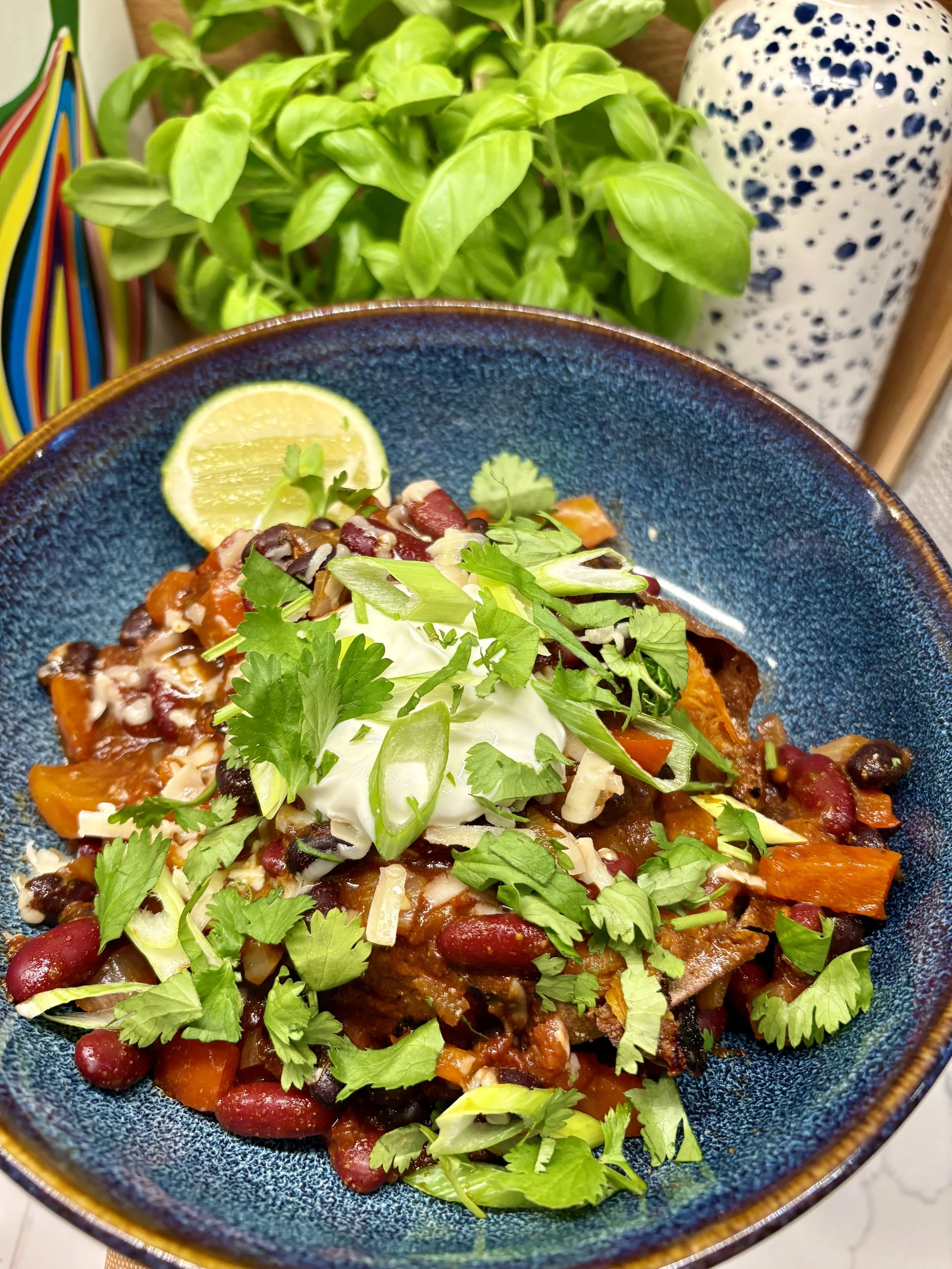 Smoky Beef Chilli Sweet Potatoes