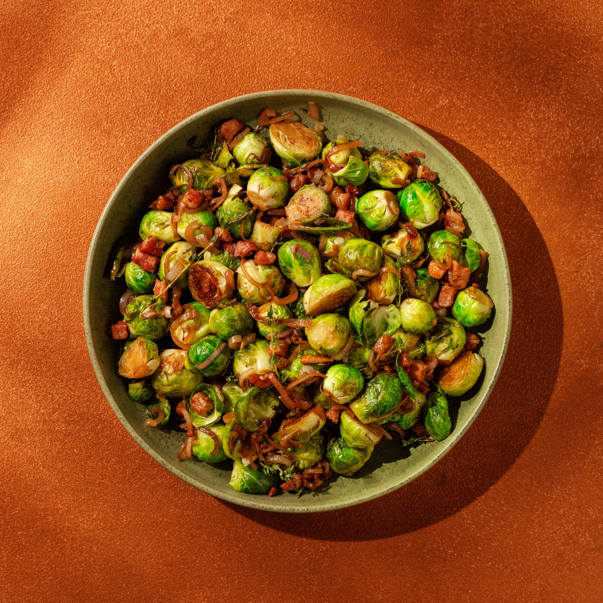 bacon balsamic sprouts