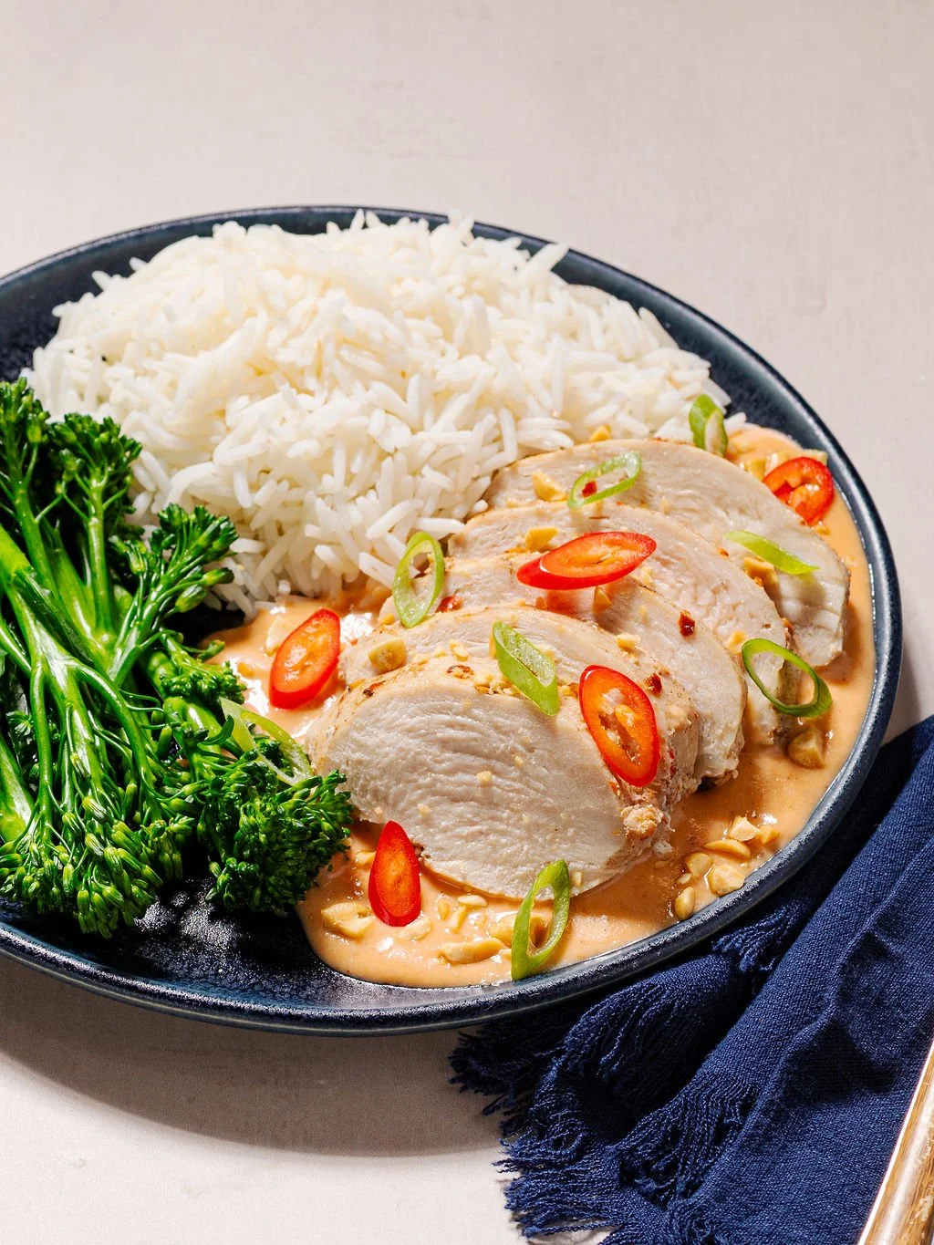 satay chicken with rice