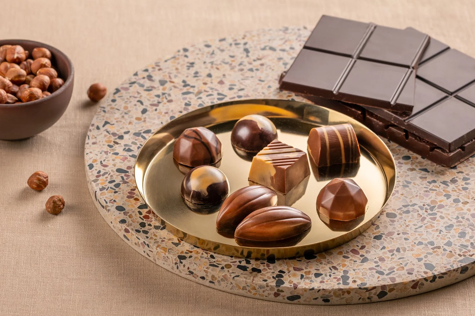 chocolate with hazelnuts