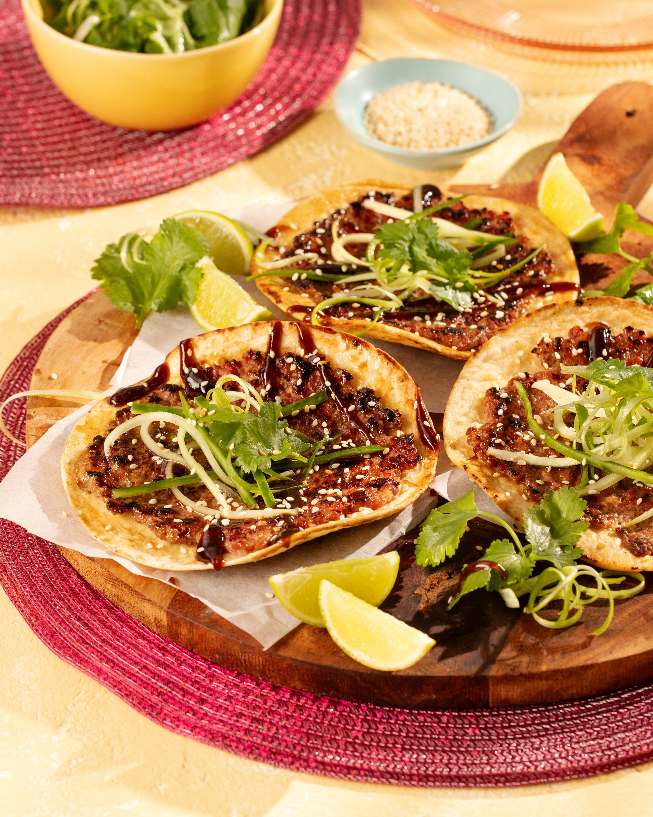 smashed pork tacos