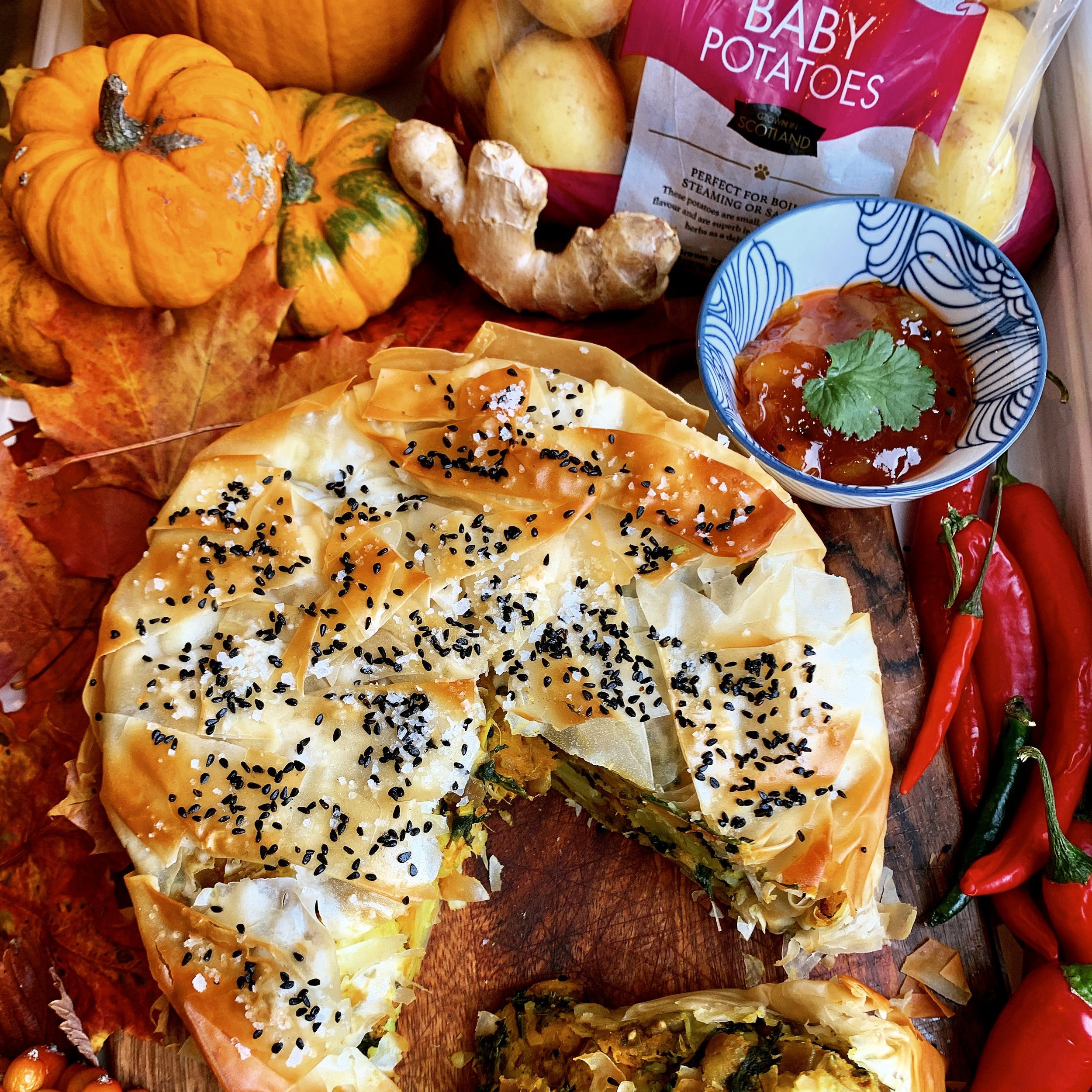 butternut squash filo pie