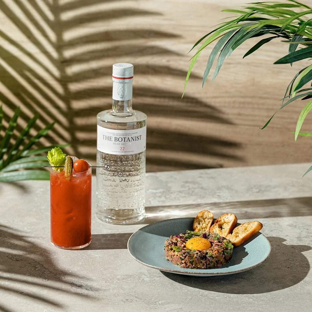 steak tartare with Bloody Mary