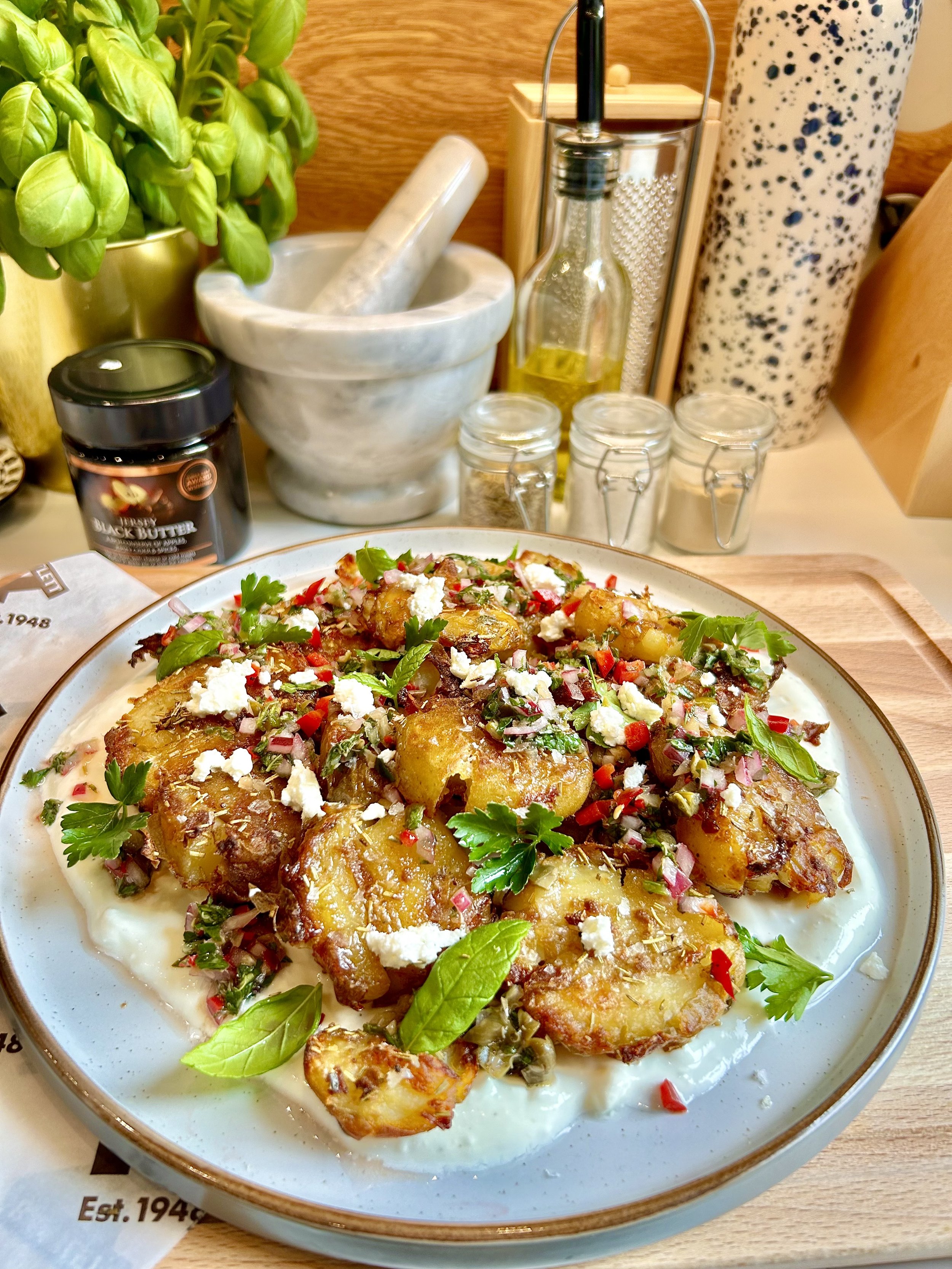 smashed potatoes