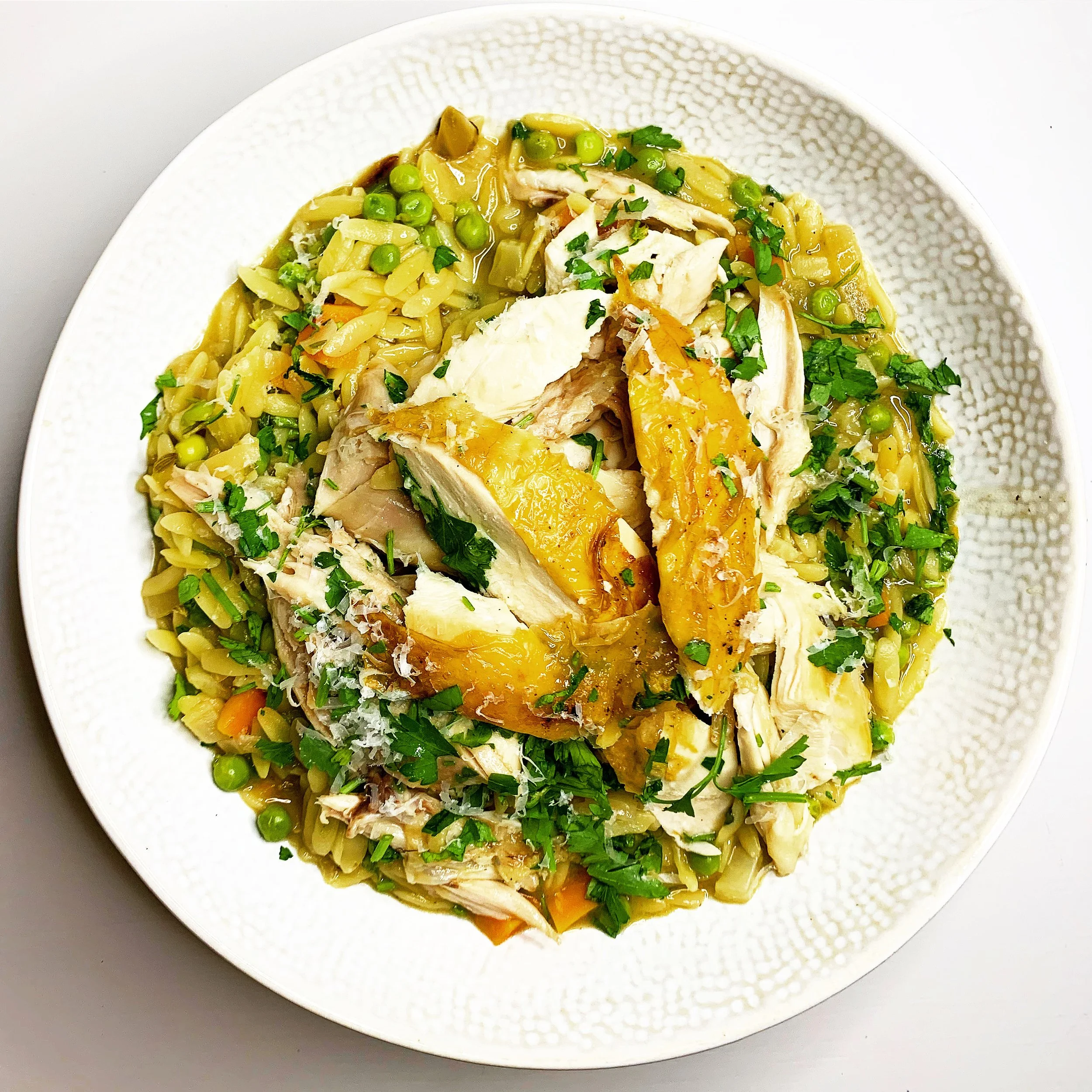 roast chicken orzo