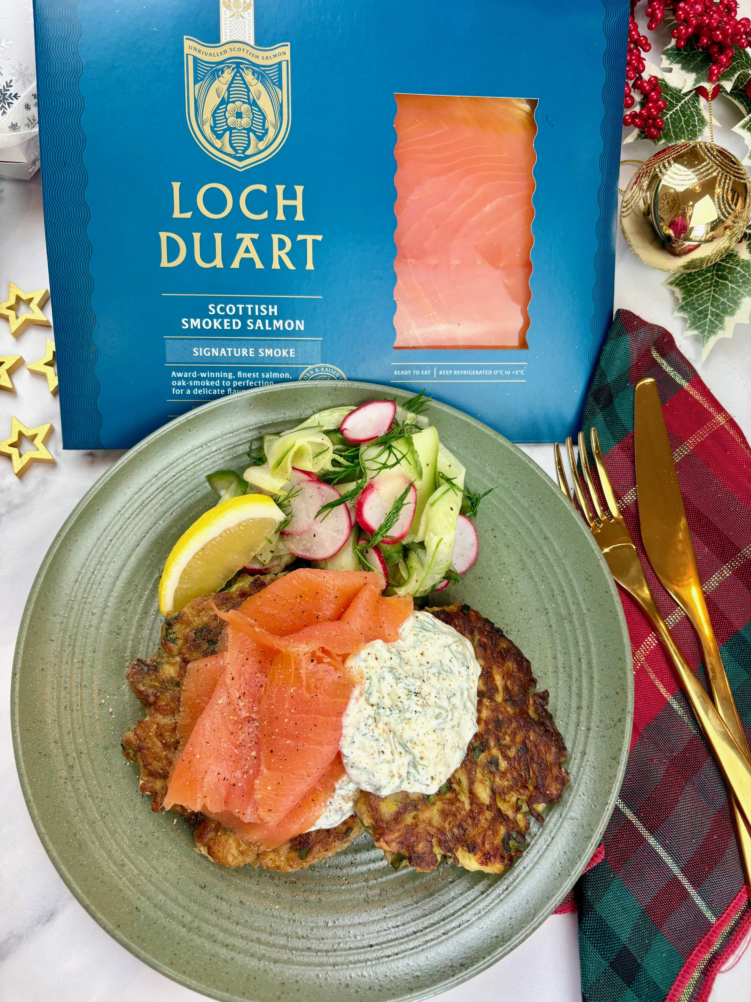 smoked salmon leek fritters