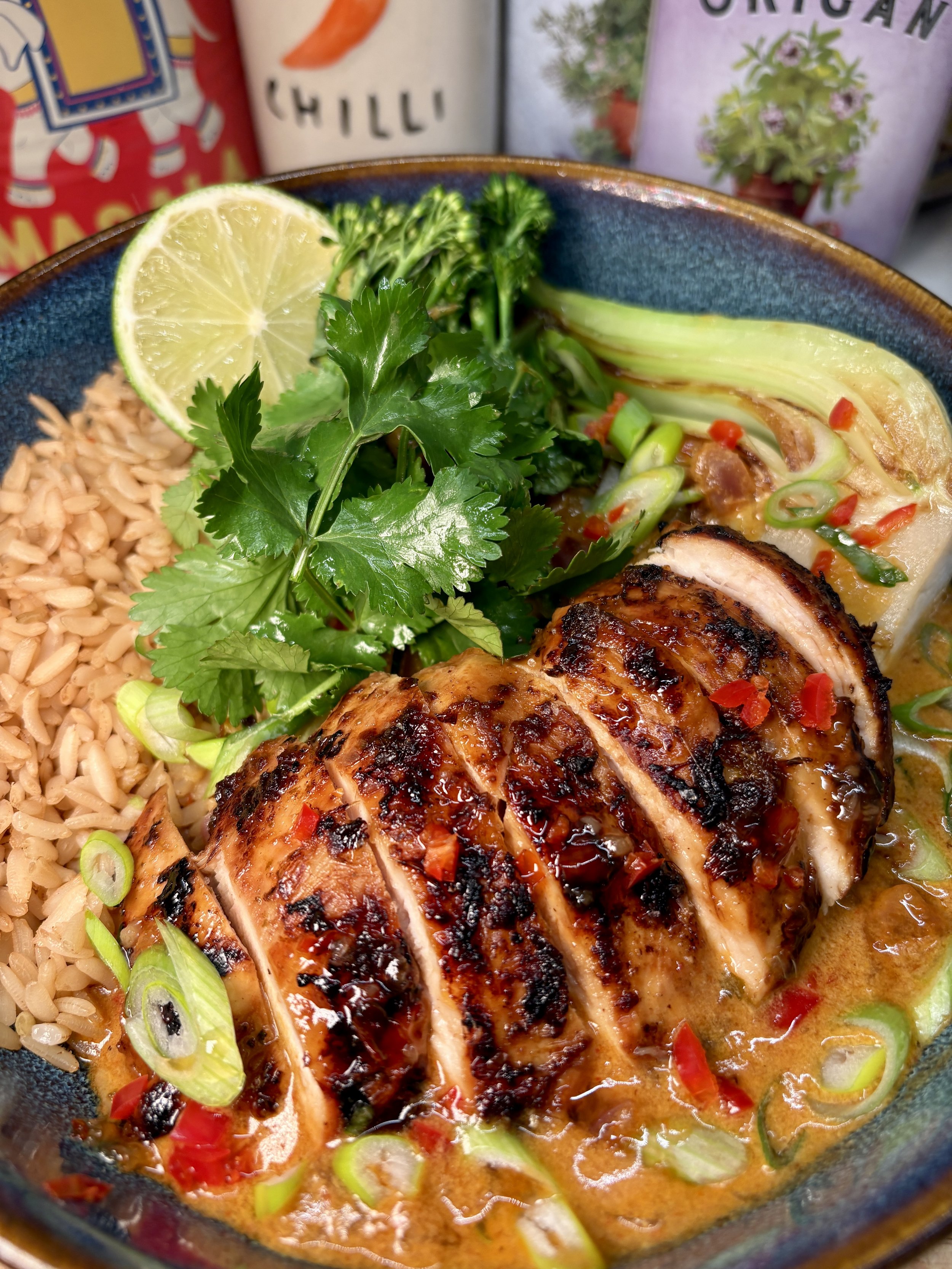 red thai brothy rice