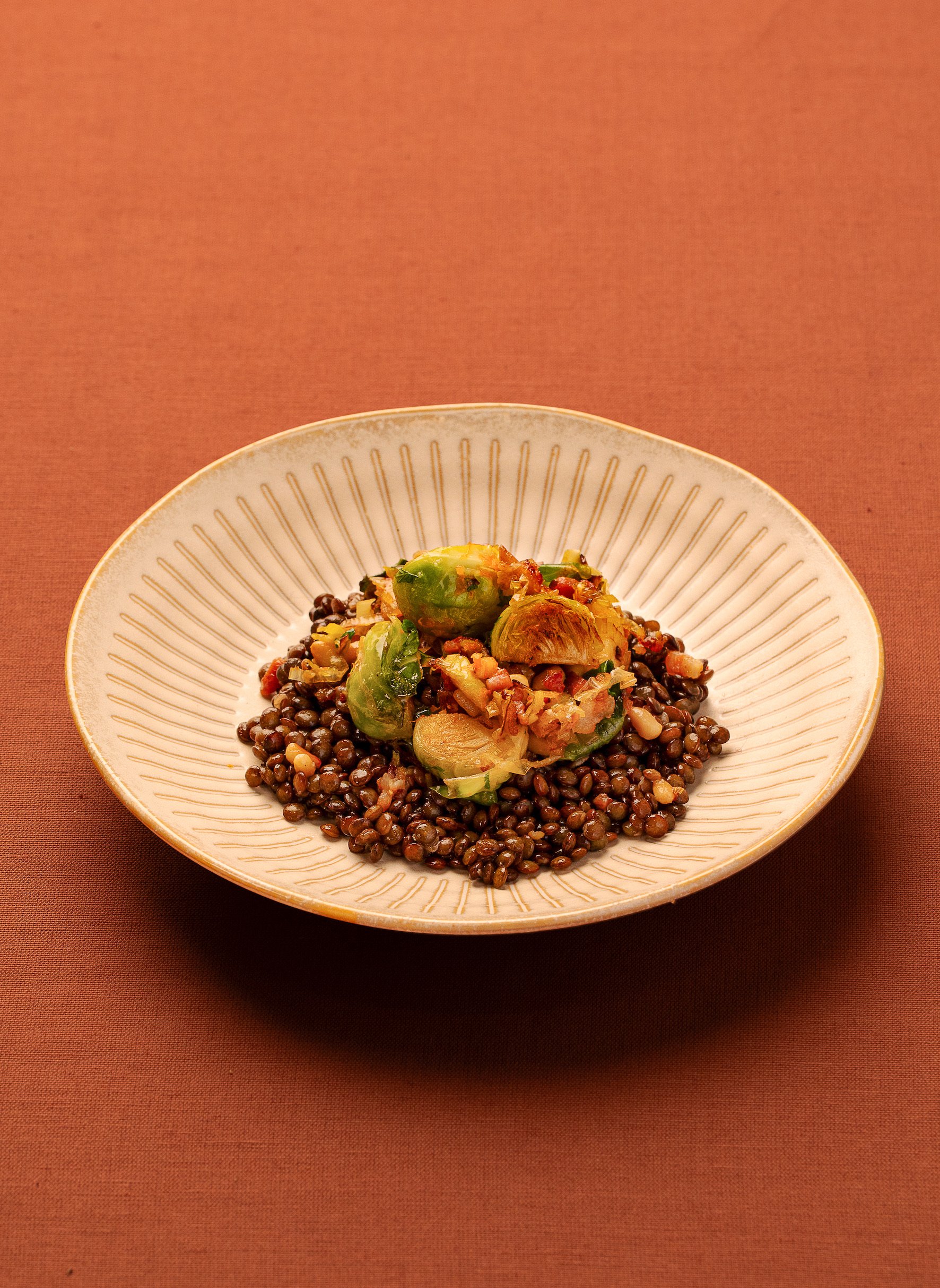 brussel sprout puy lentils