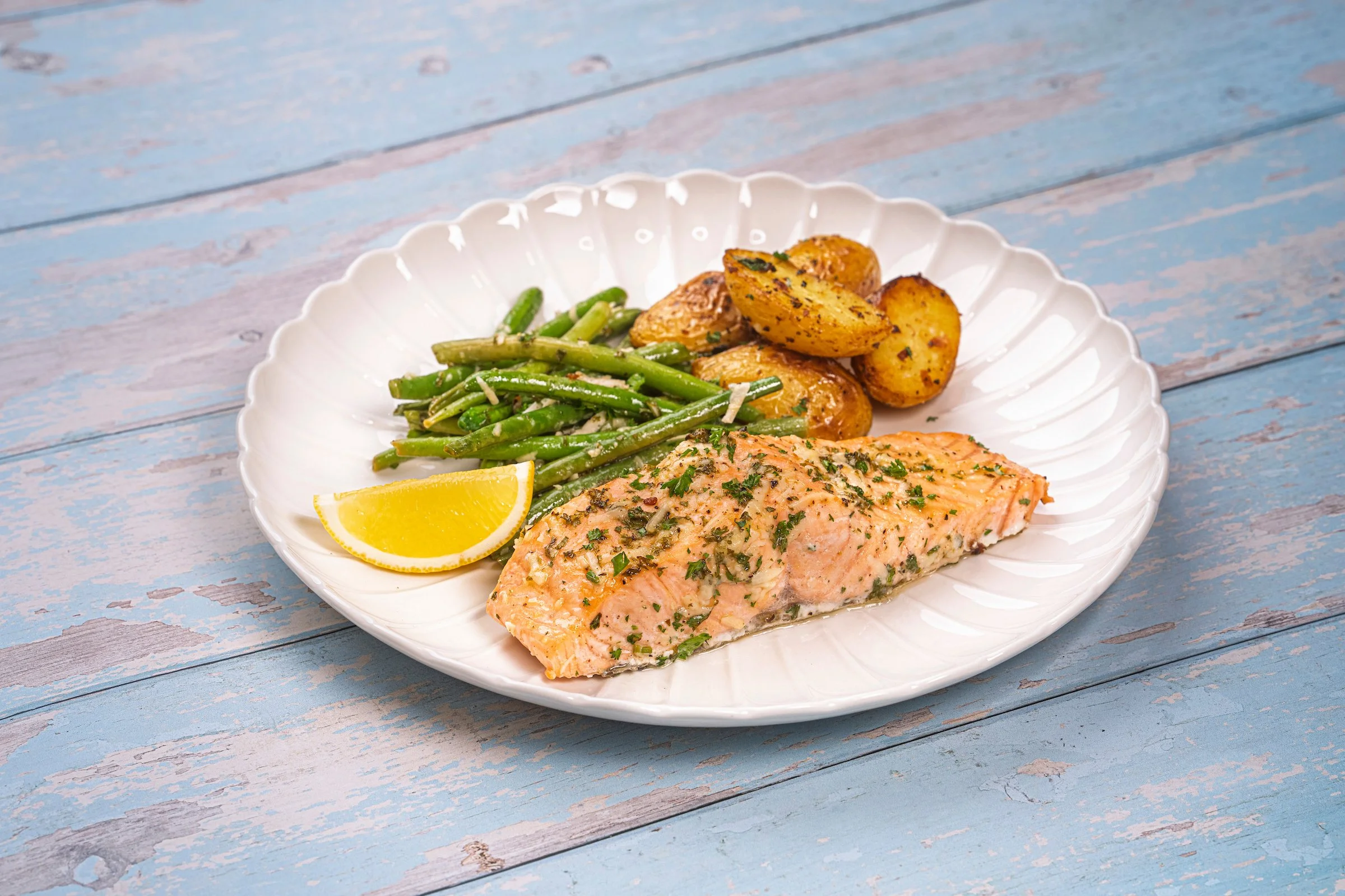 salmon traybake