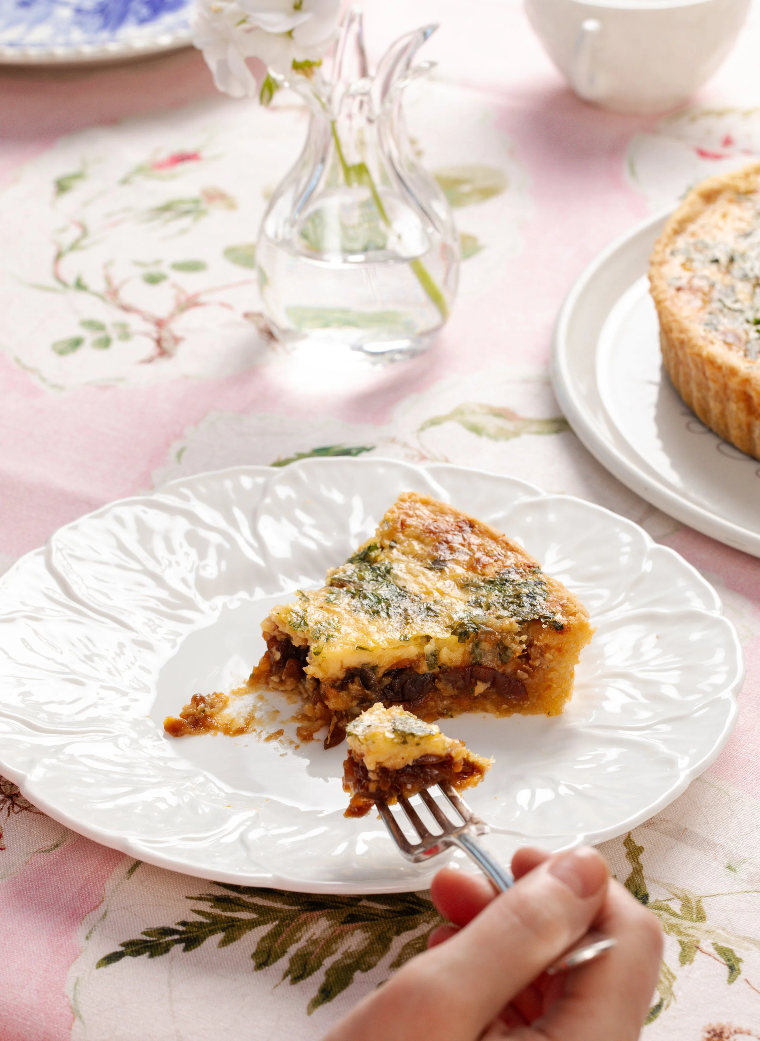 Wensleydale caramelised onion tart