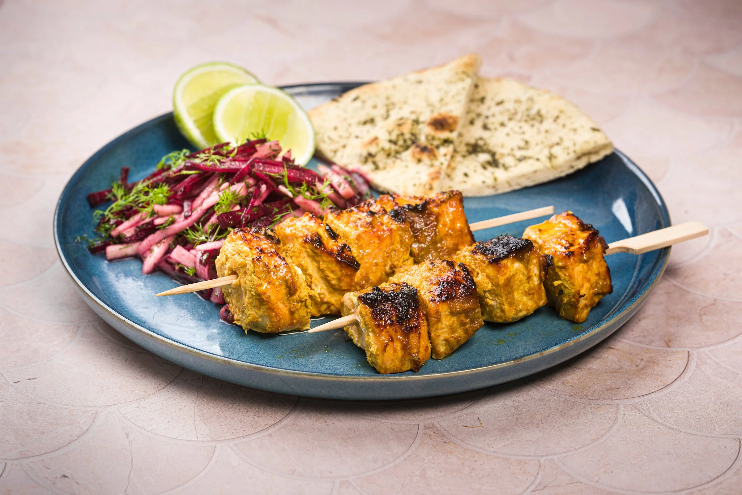 salmon tikka kebabs