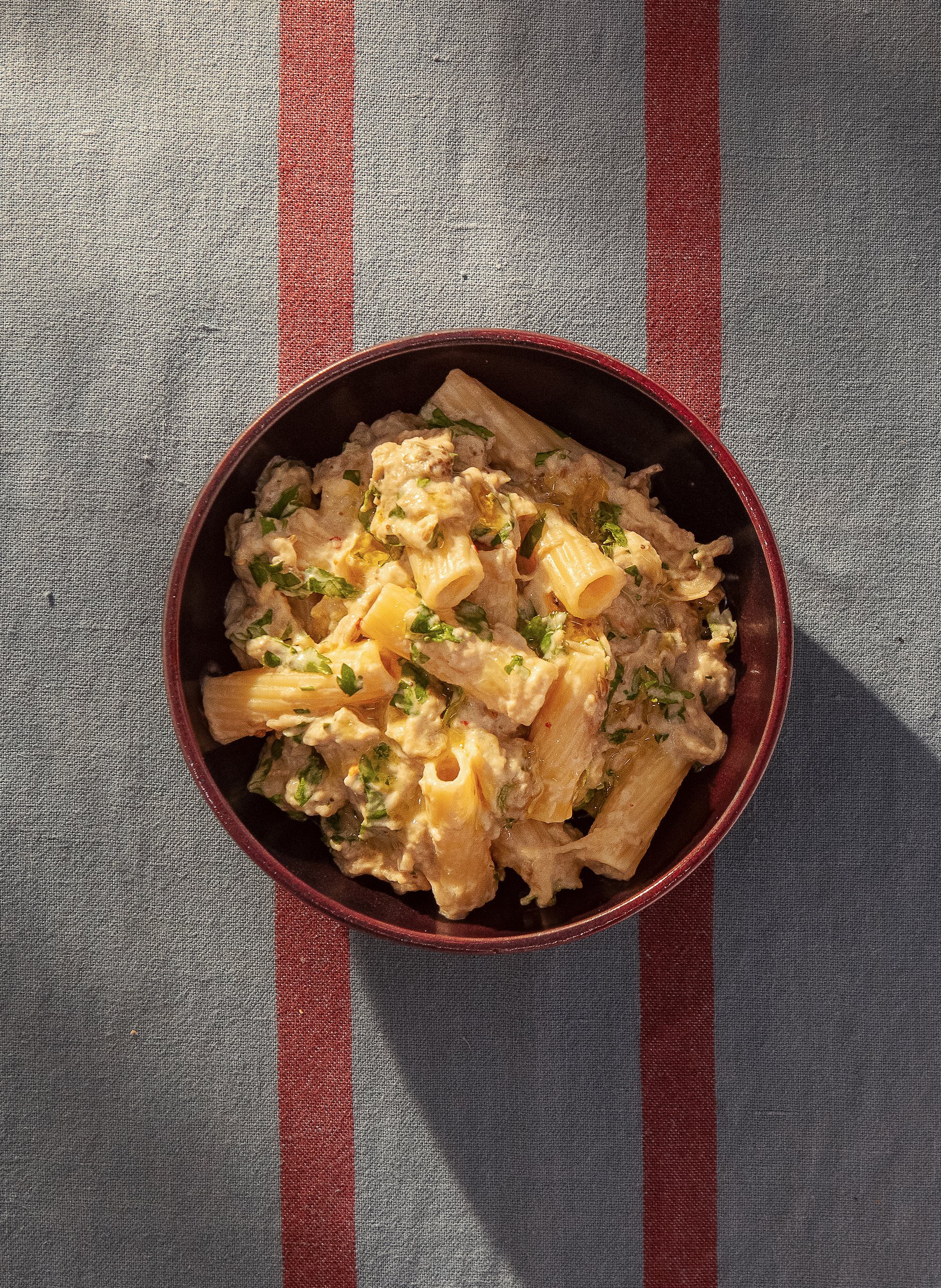 aubergine rigatoni