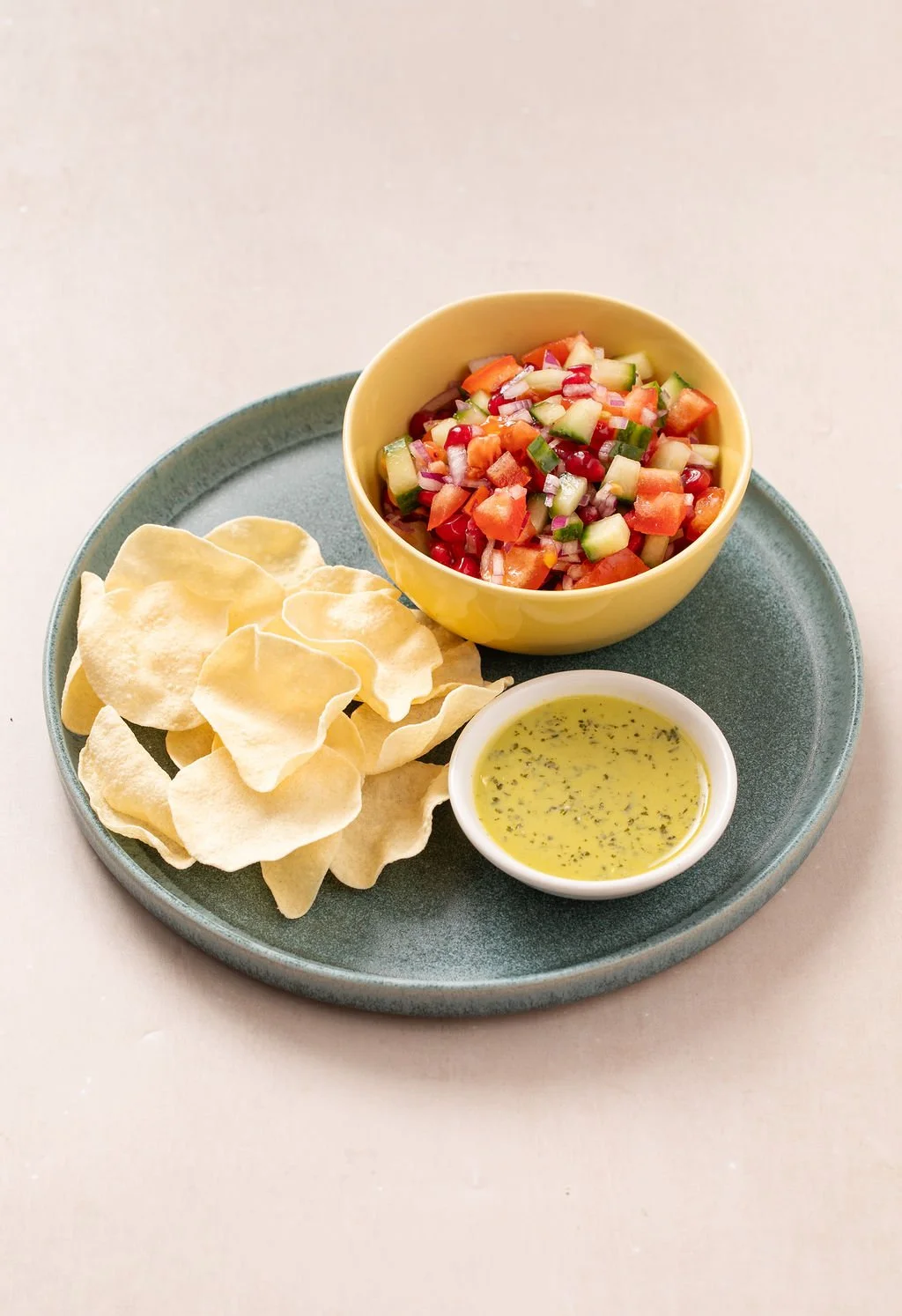 indian chutney with poppadoms