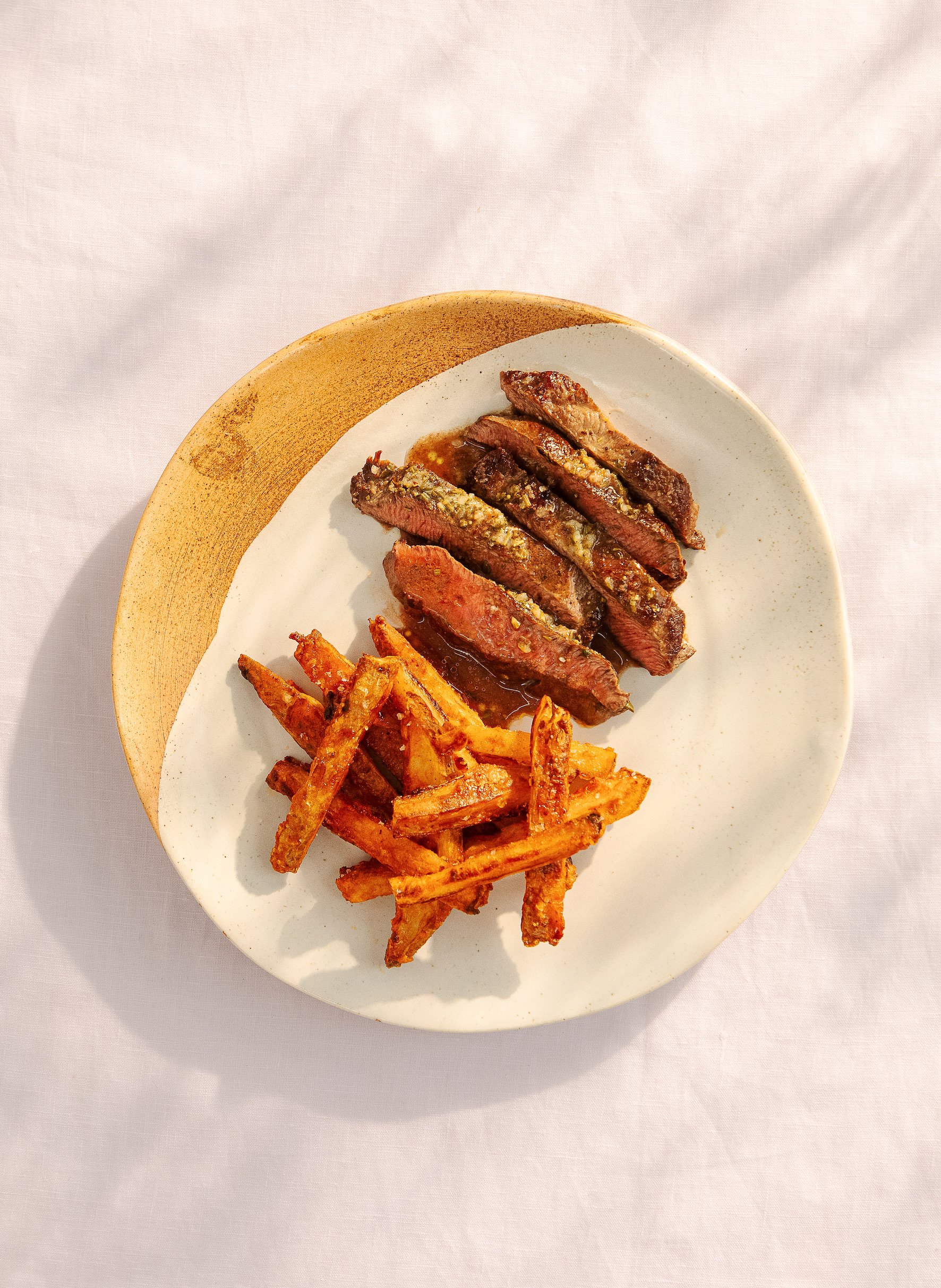 steak and chips