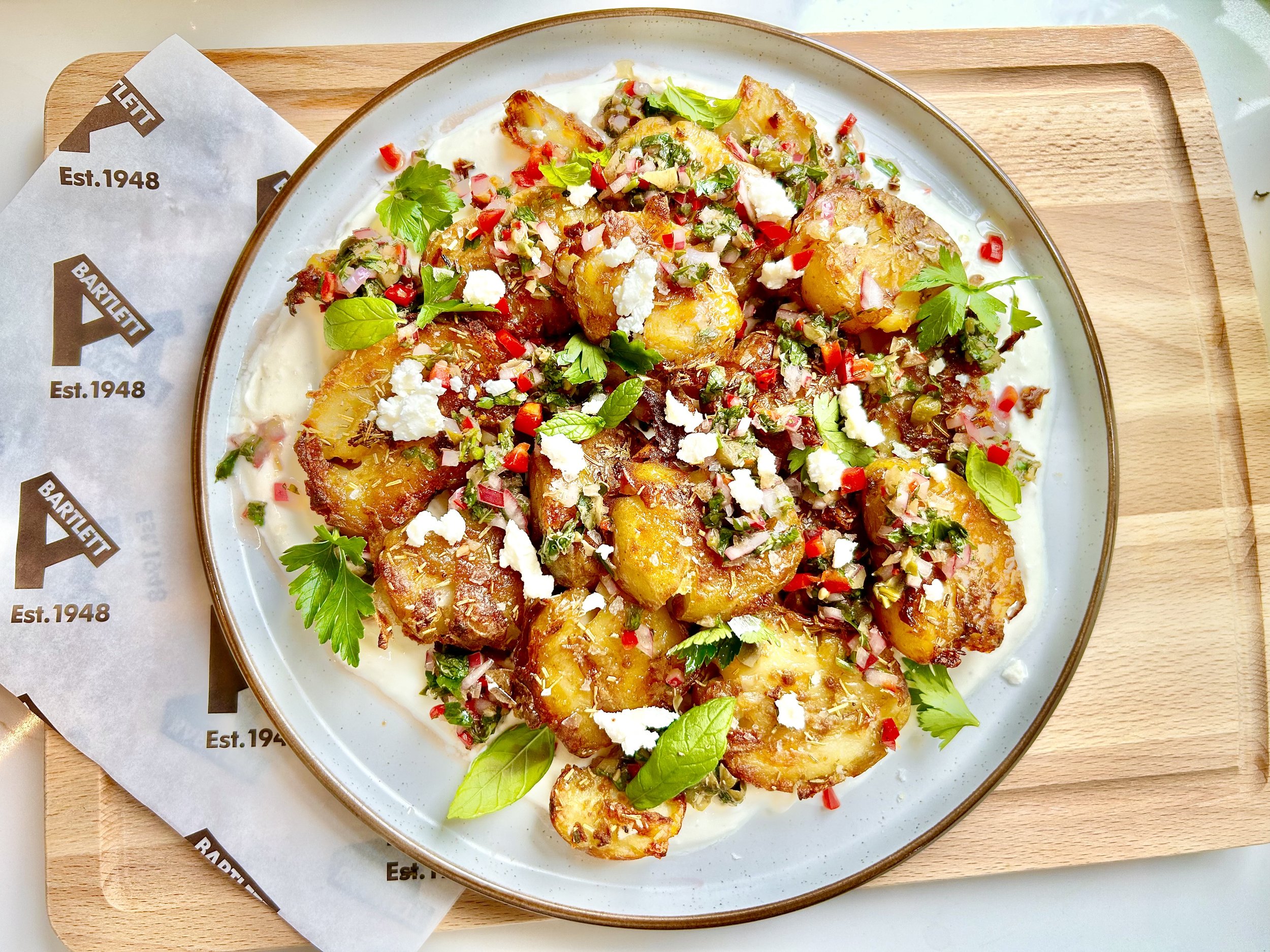 potatoes with chimichurri
