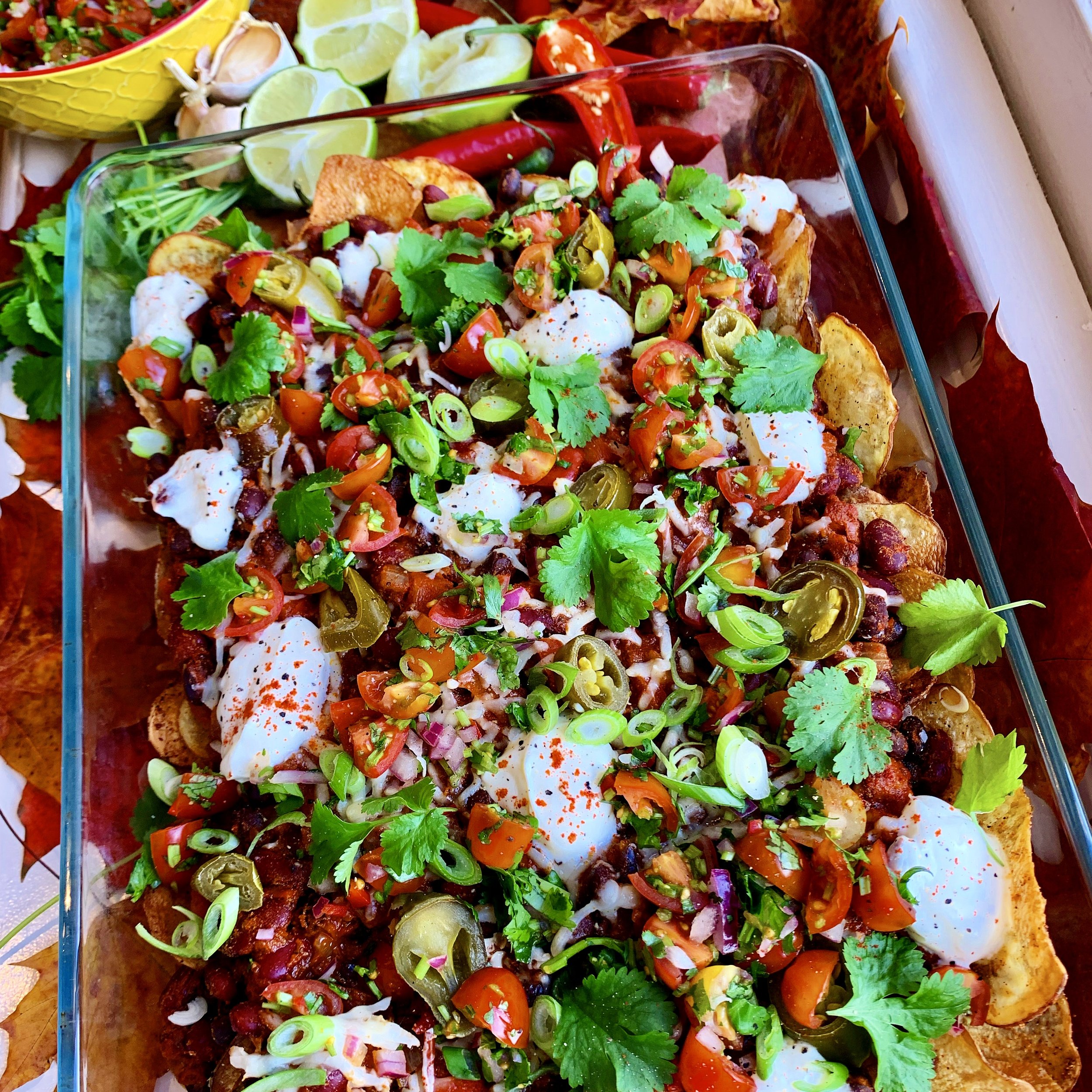 vegetarian potato nachos