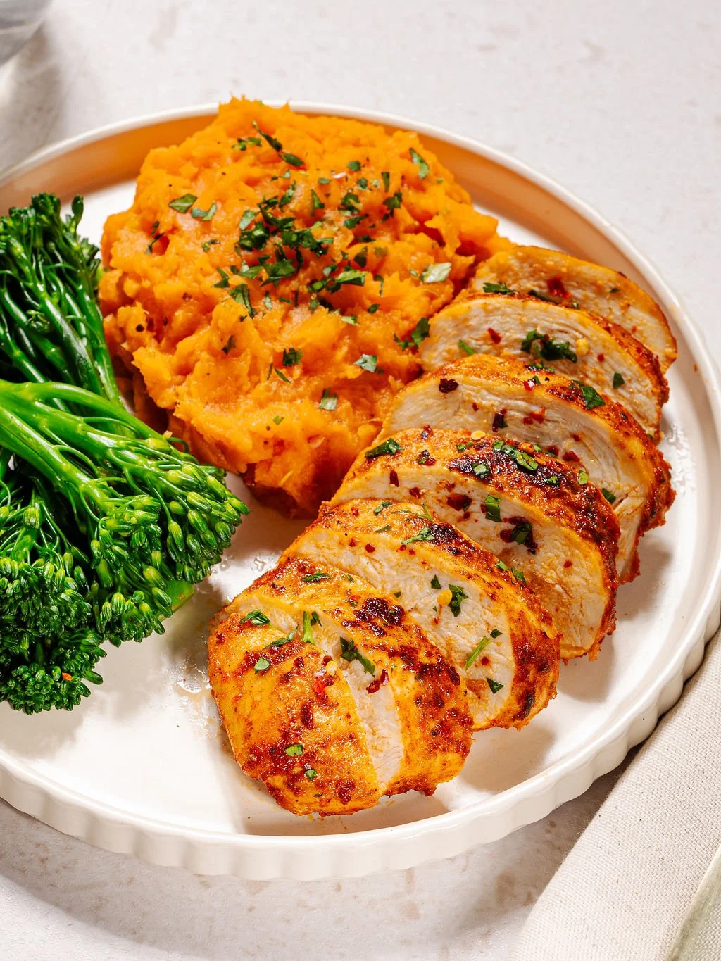 chicken with sweet potato mash