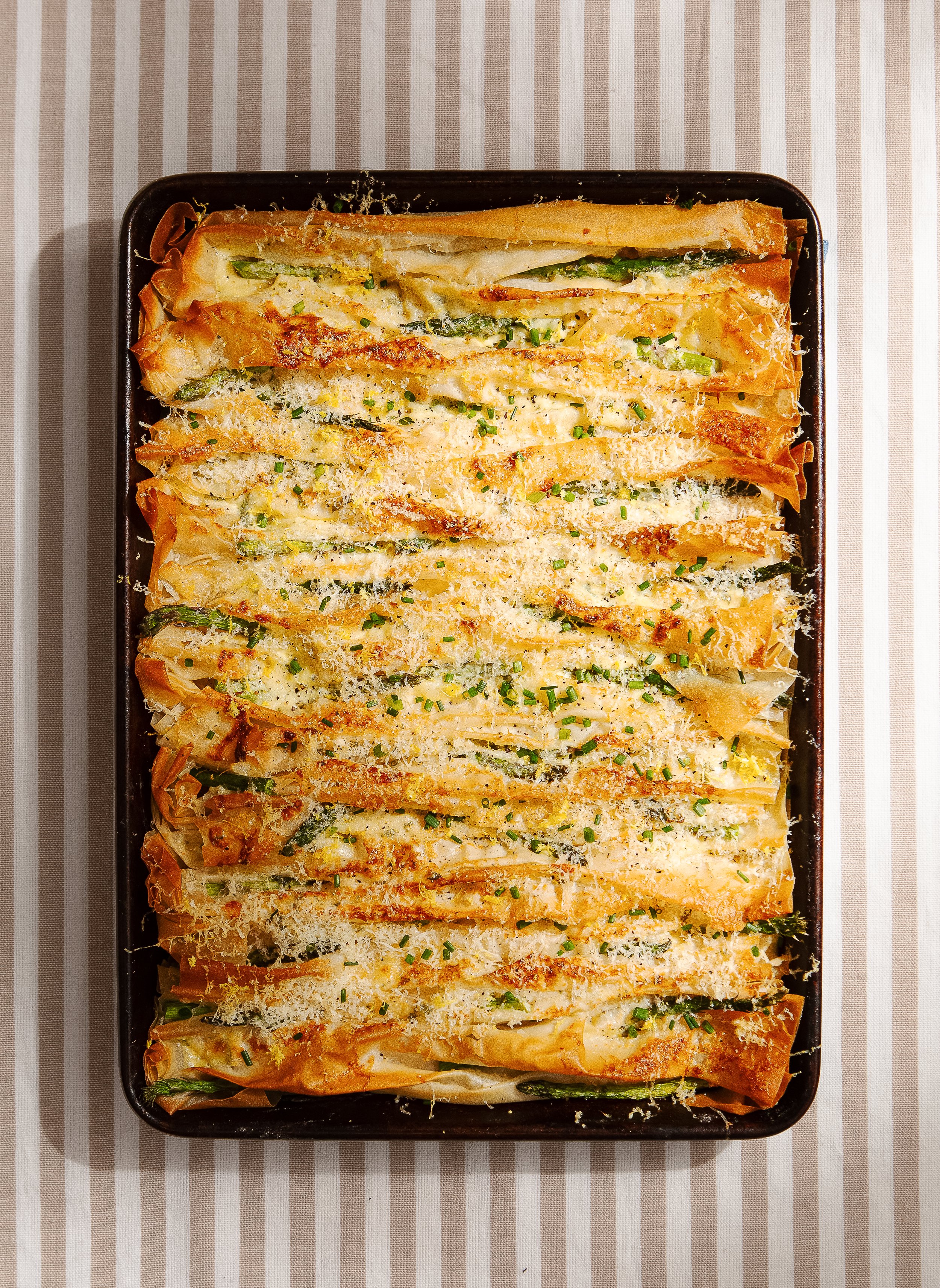 asparagus filo tart
