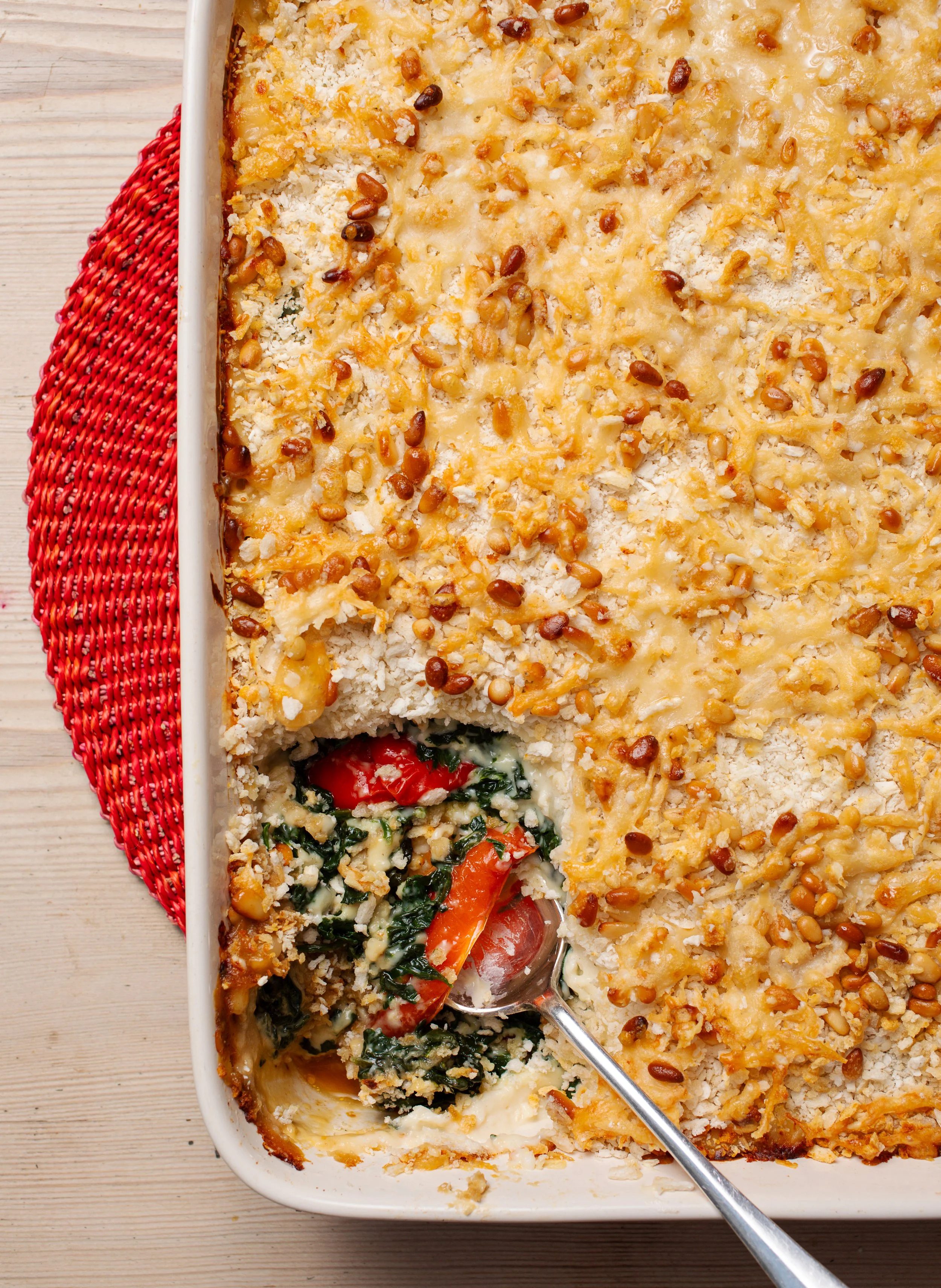 red pepper lasagne bake