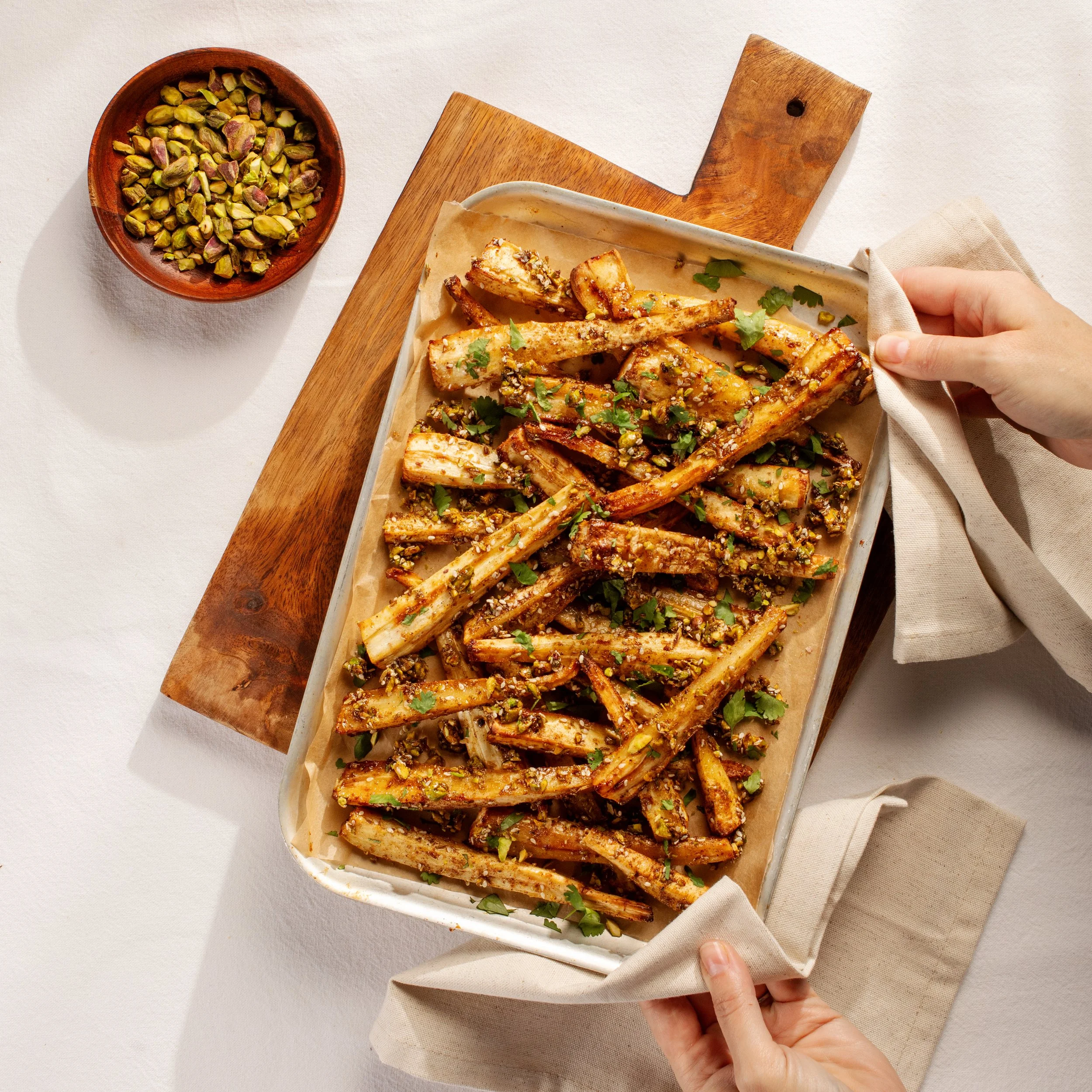 honey zaatar parsnips