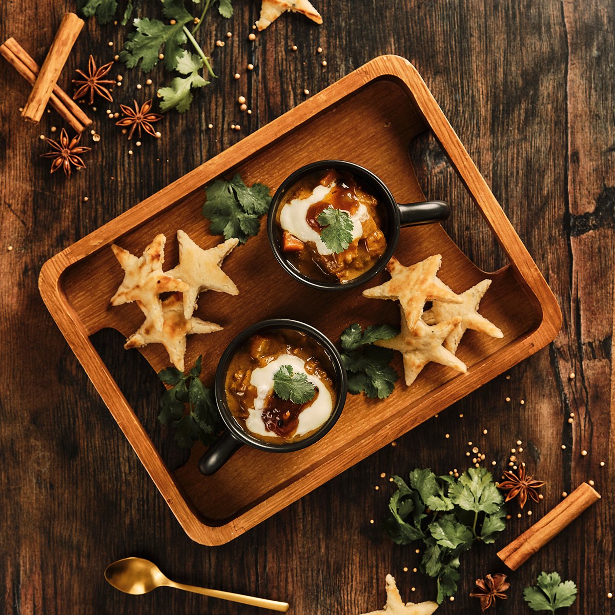 spicy lentil daal cups