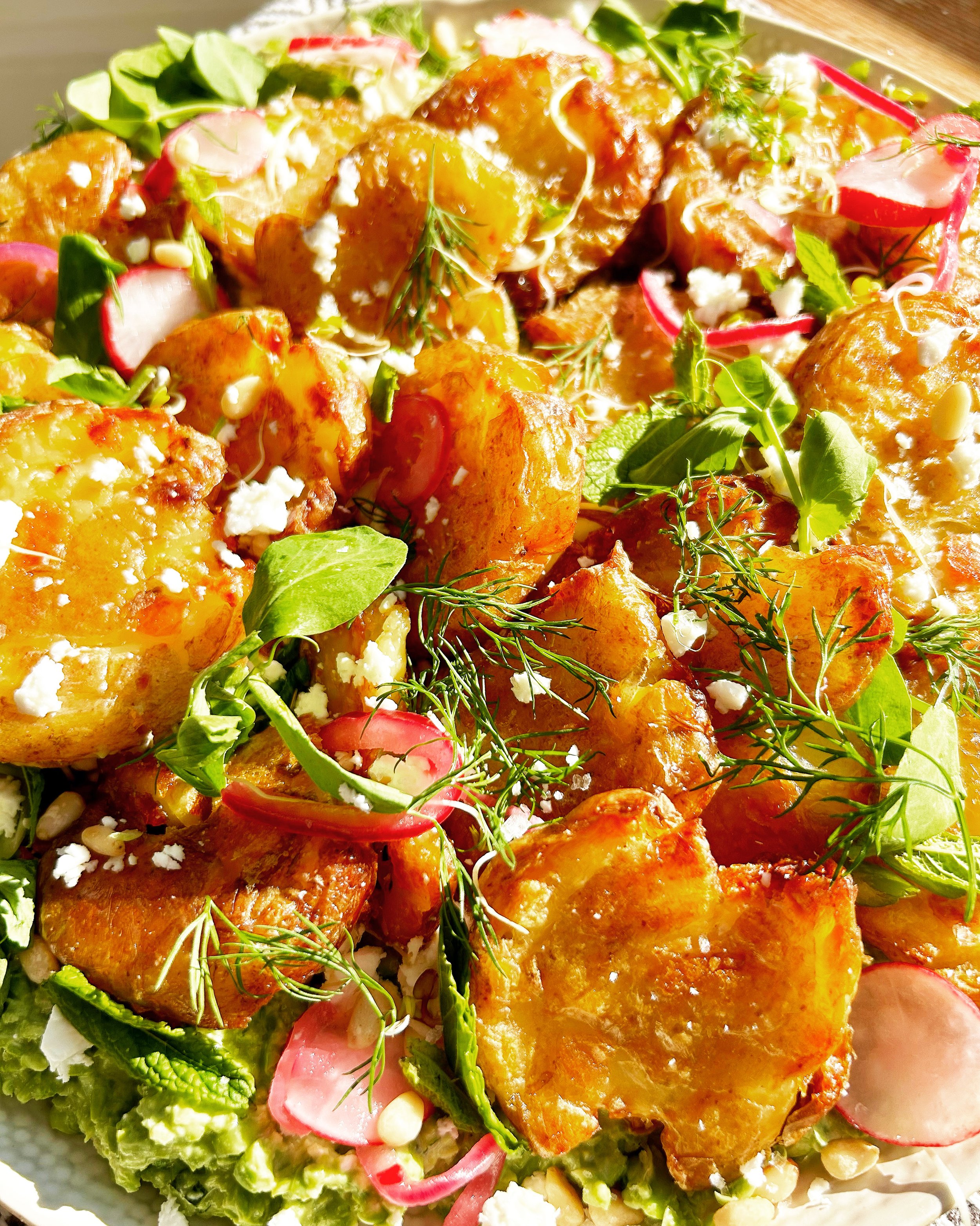 smashed potatoes