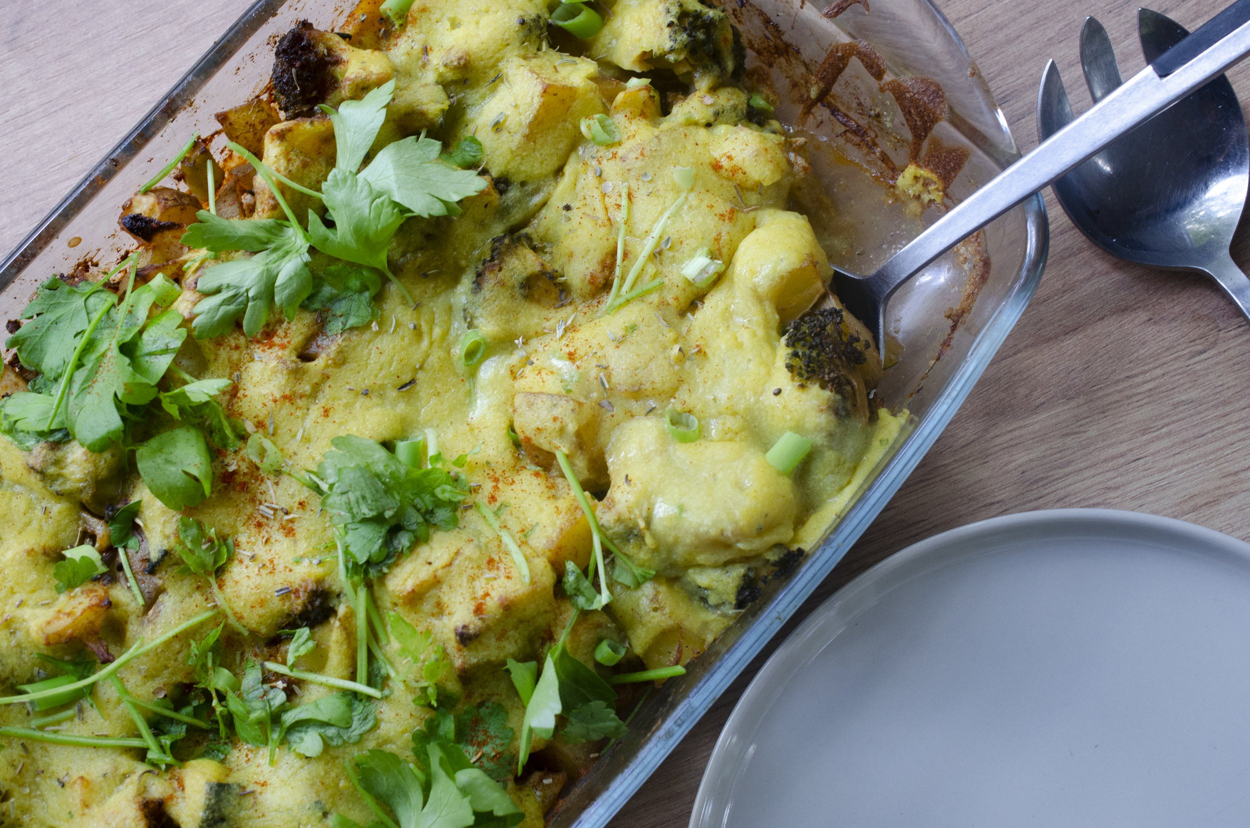 Broccoli Zucchini Loaf With Cheese Sauce 