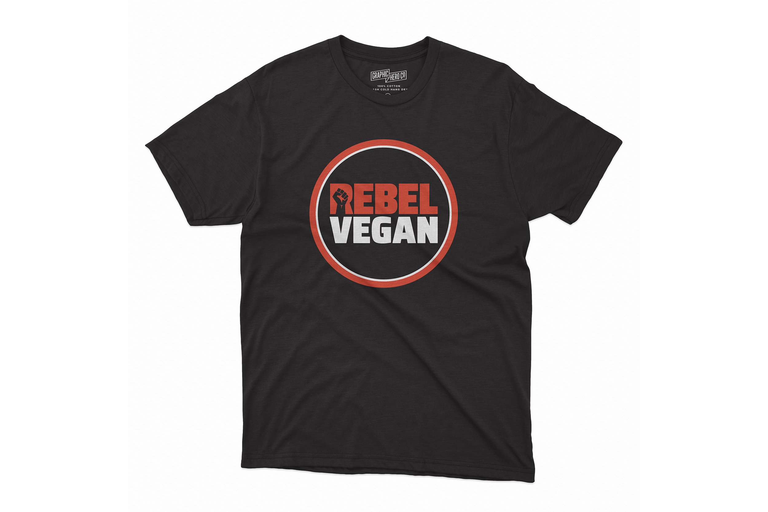 Rebel Vegan Life t-shirt (grey or black)