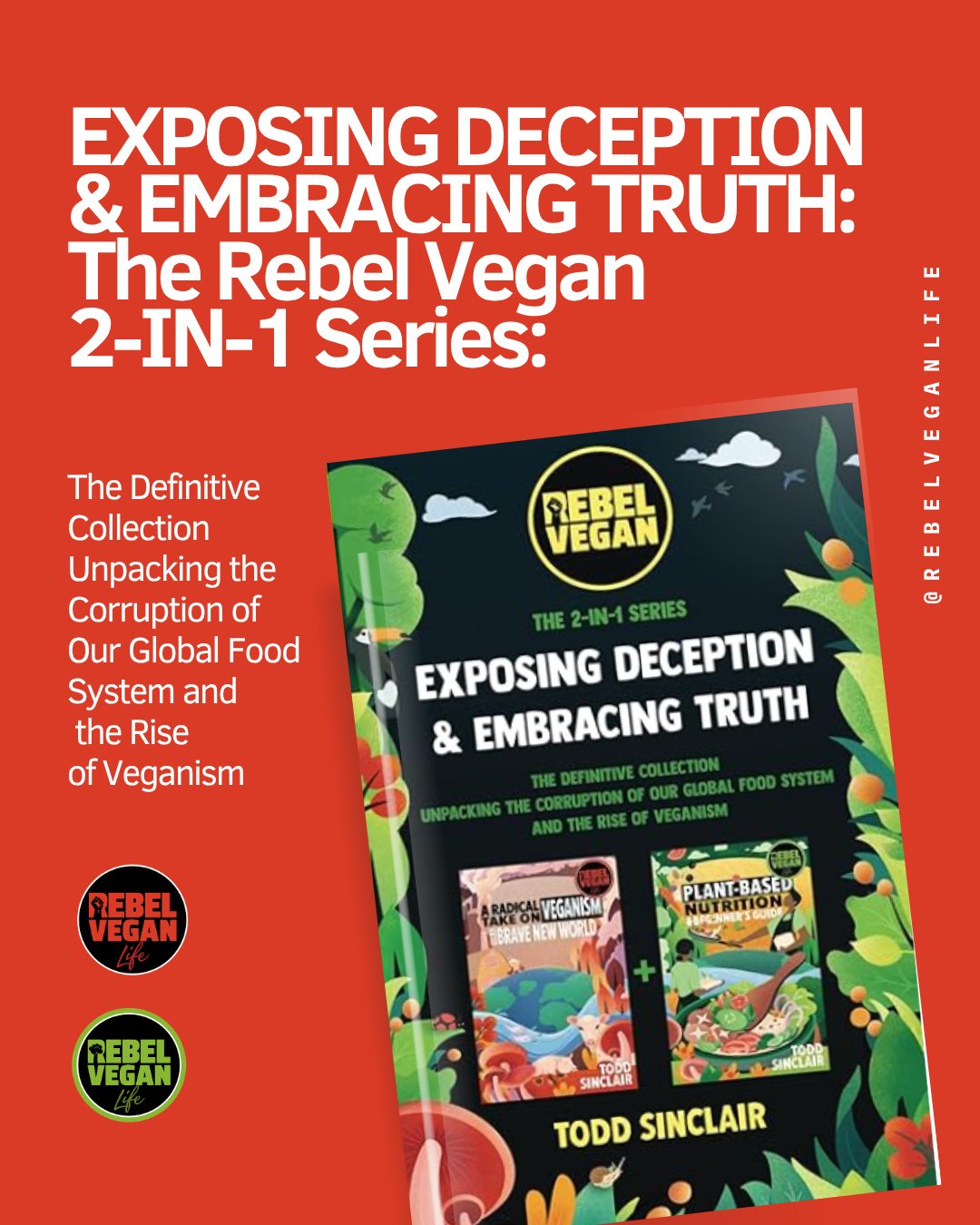 Hey, Rebel Vegans! I hope life is treating you well today!⁠
⁠
Today, I'm shining a spotlight on my 2-in-1 book series, EXPOSING DECEPTION &amp; EMBRACING TRUTH, which takes a closer look at both the why and the how of veganism.⁠
⁠
Across these books,