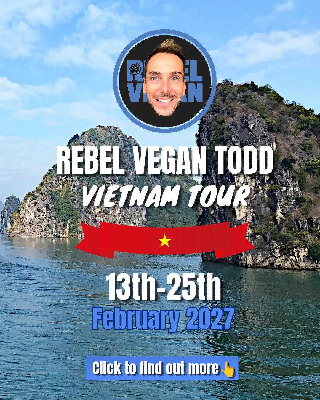 Hey, Rebel Vegans! I hope you're having a great morning!⁠
⁠
Some of the most magical moments of a journey are the ones you can't plan! 🇻🇳⁠
⁠
Our Vietnam Tour, 13th-25th February 2027, is about so much more than the places we'll visit and the incred