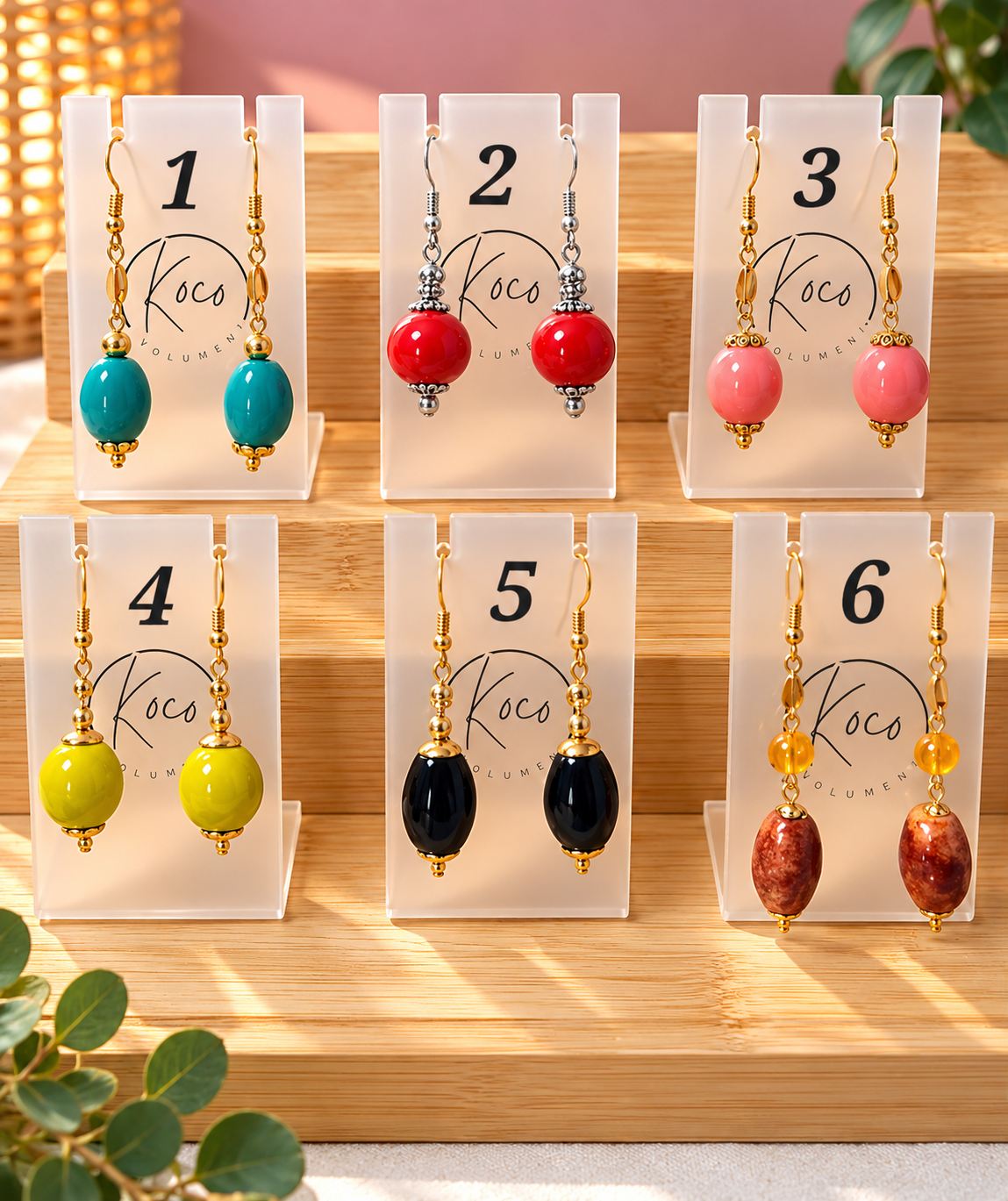 Boucles d'oreilles en céramique