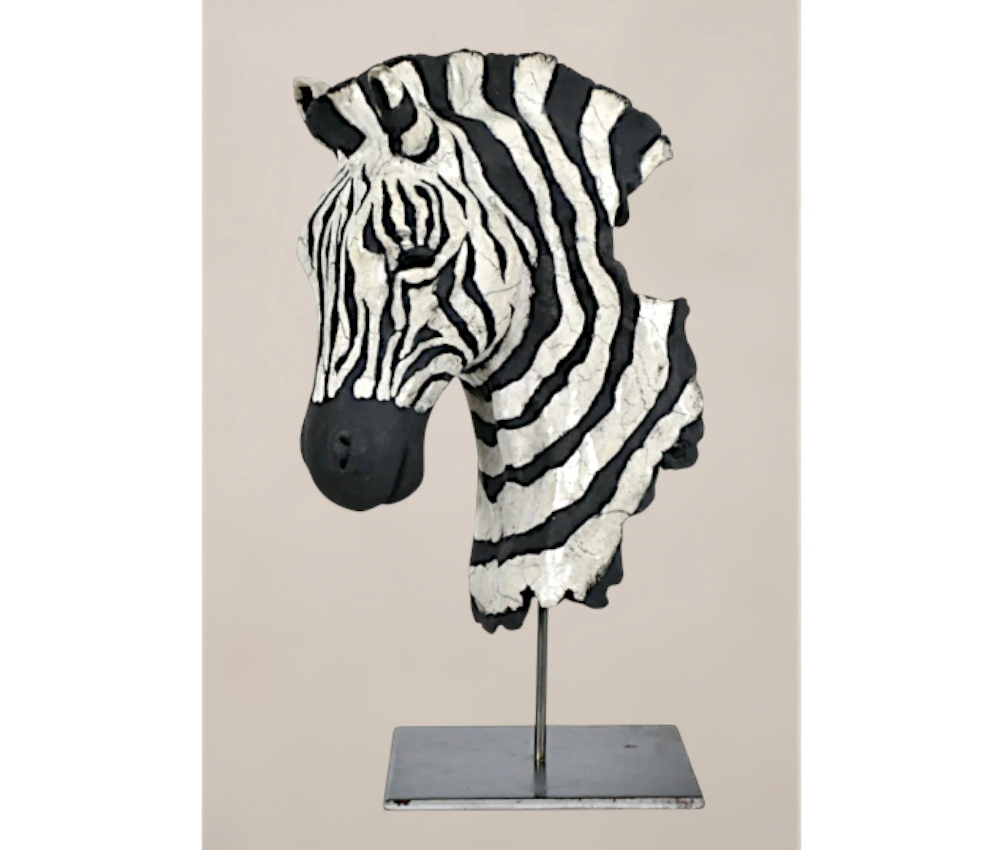 L'indomptable - Sculpture d'un zèbre