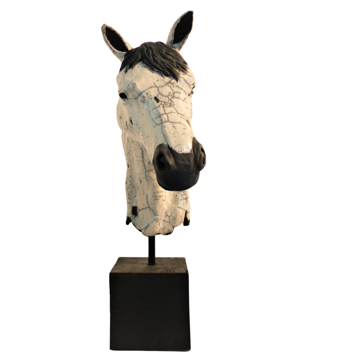 Appaloosa - Sculpture d'un cheval en Raku
