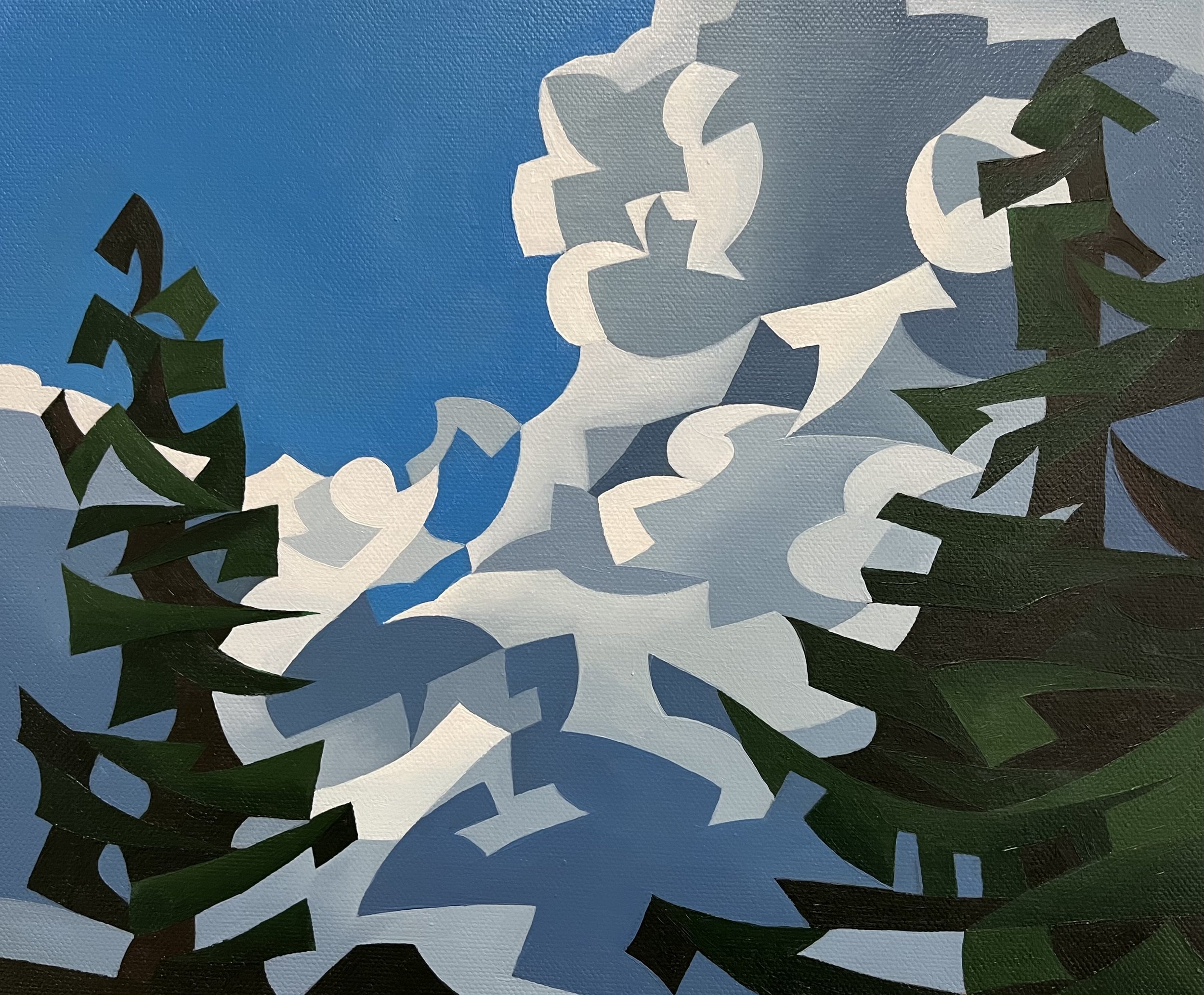 Air IV (2025). Oil & acrylic on canvas, 25 x 30cm.