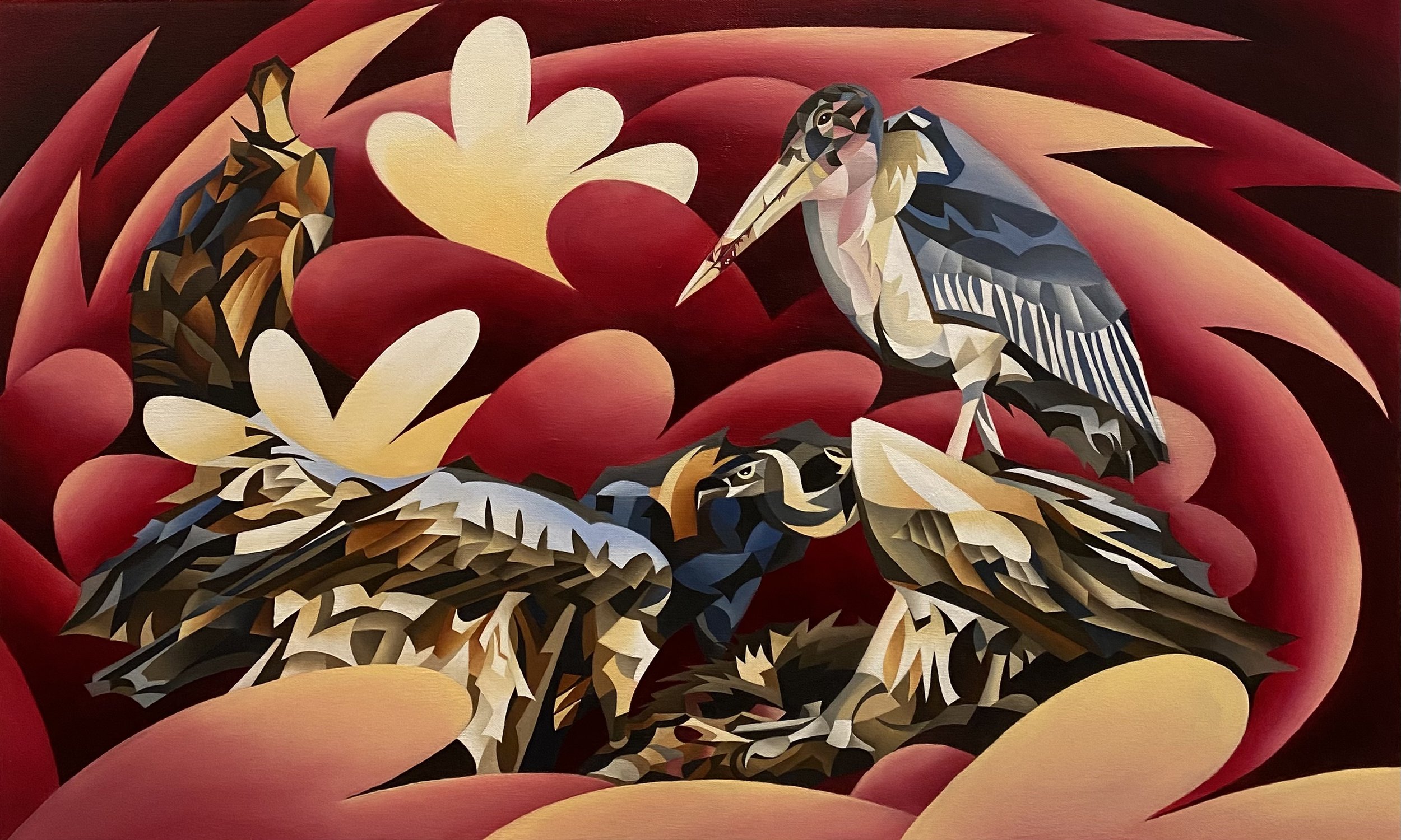Scavenger Strike (2023). Oil & acrylic on canvas, 54 x 95cm.
Enquire.