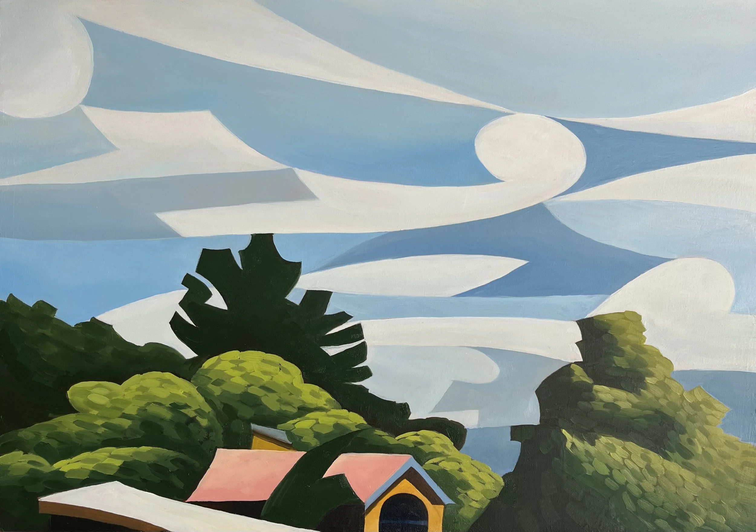 Tramping House, oil on panel, 21 x 30cm.